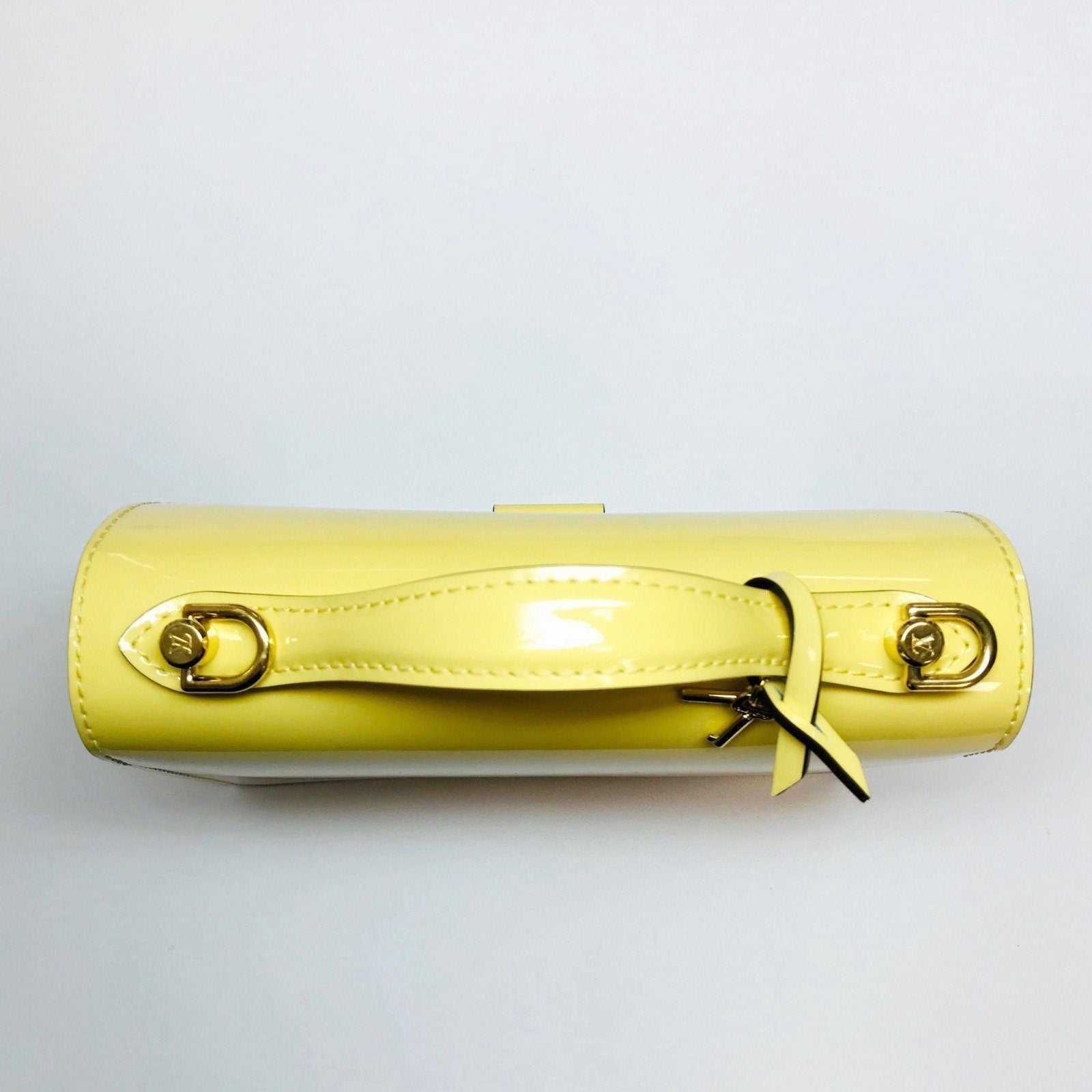 Louis Vuitton Monceau BB Yellow Vernis Satchel