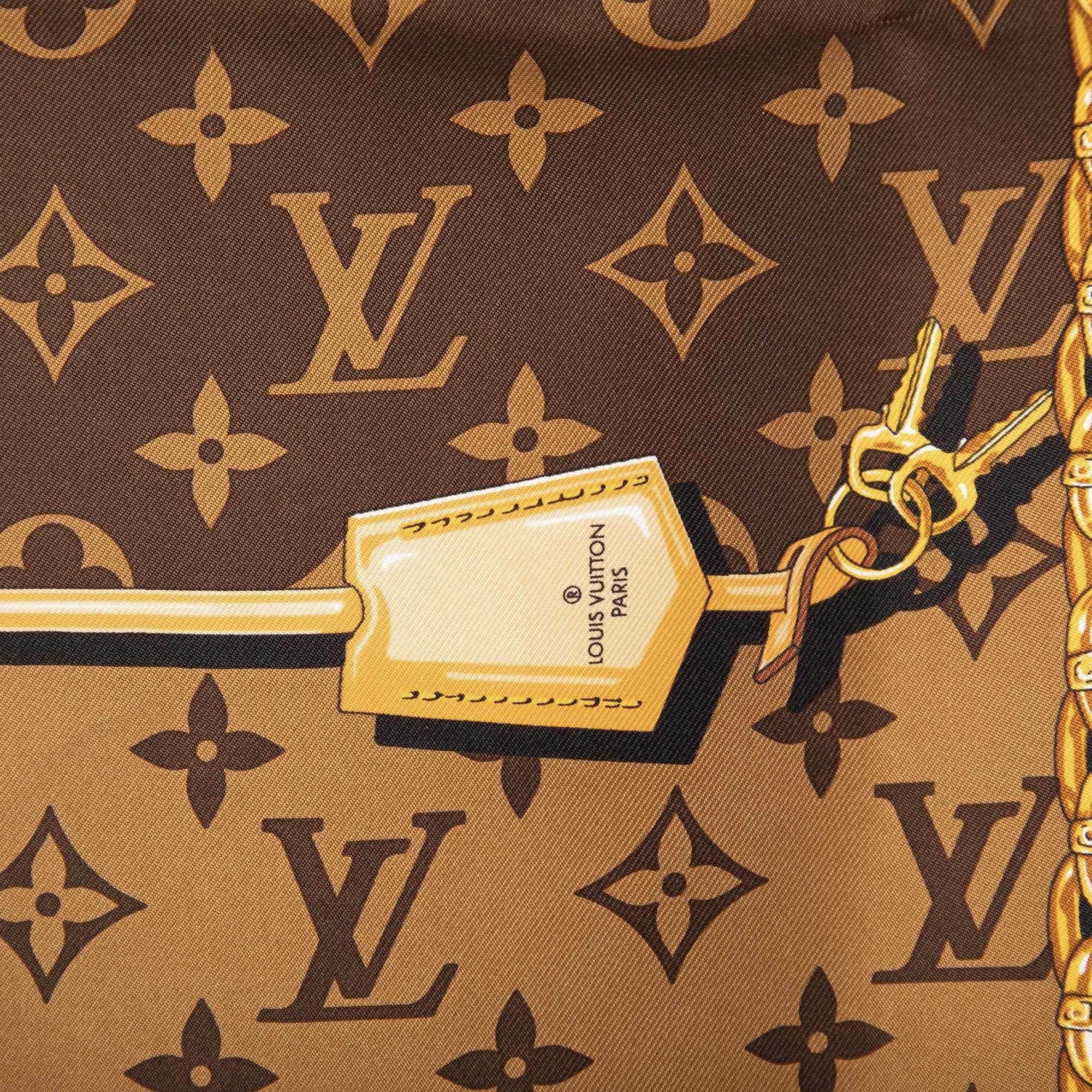 Louis Vuitton Monogram Confidential Square Scarf w/ Box