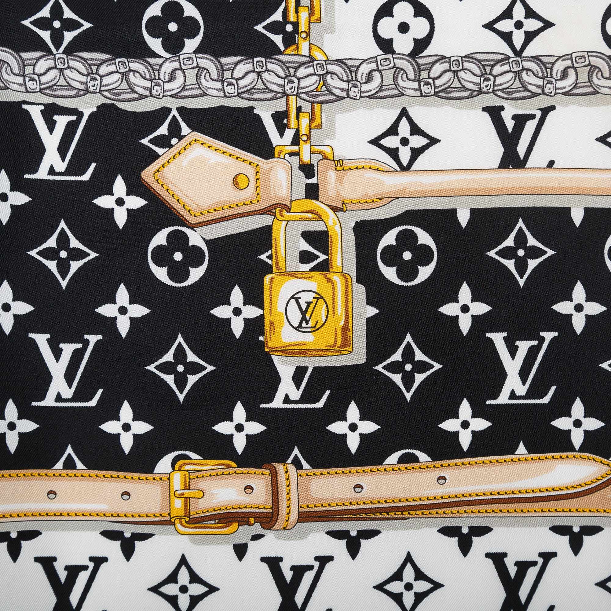 Louis Vuitton Monogram Confidential Square Scarf w/ Box & Receipt