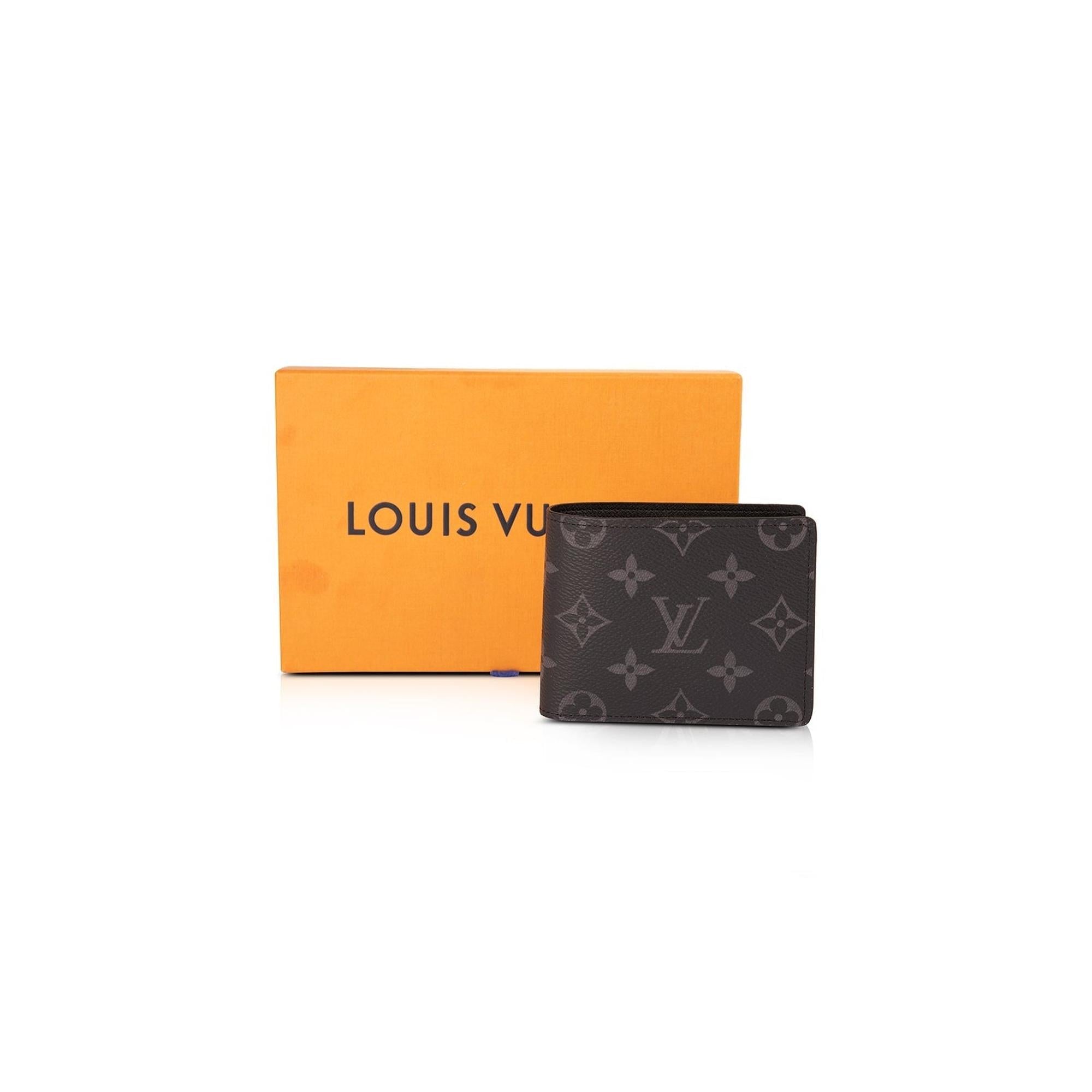 Louis Vuitton Monogram Eclipse Slender Wallet w/ Box