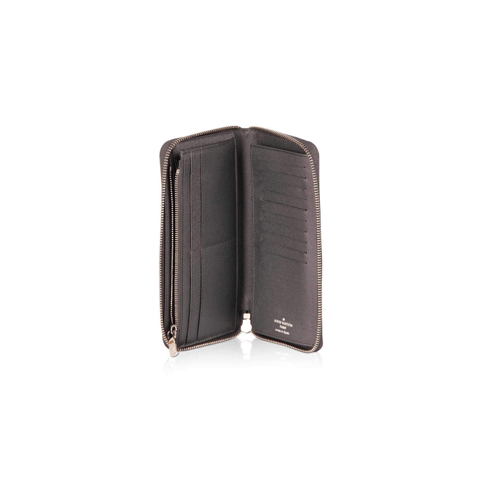 Louis Vuitton Monogram Eclipse Zippy Wallet Vertical w/ Box