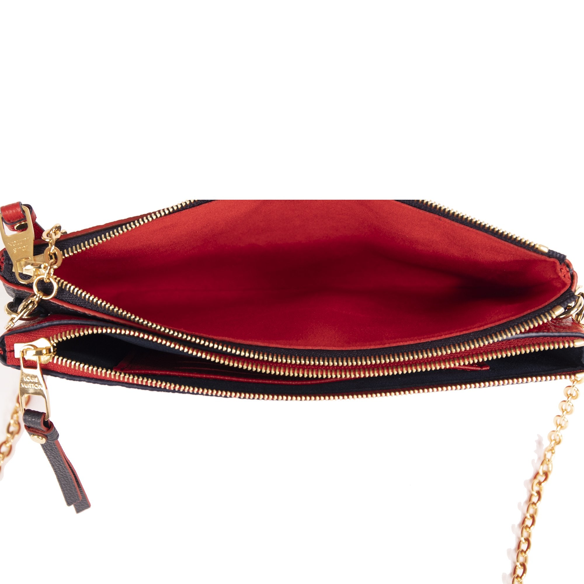 Louis Vuitton Monogram Empreinte Double Zip Pochette w/ Box