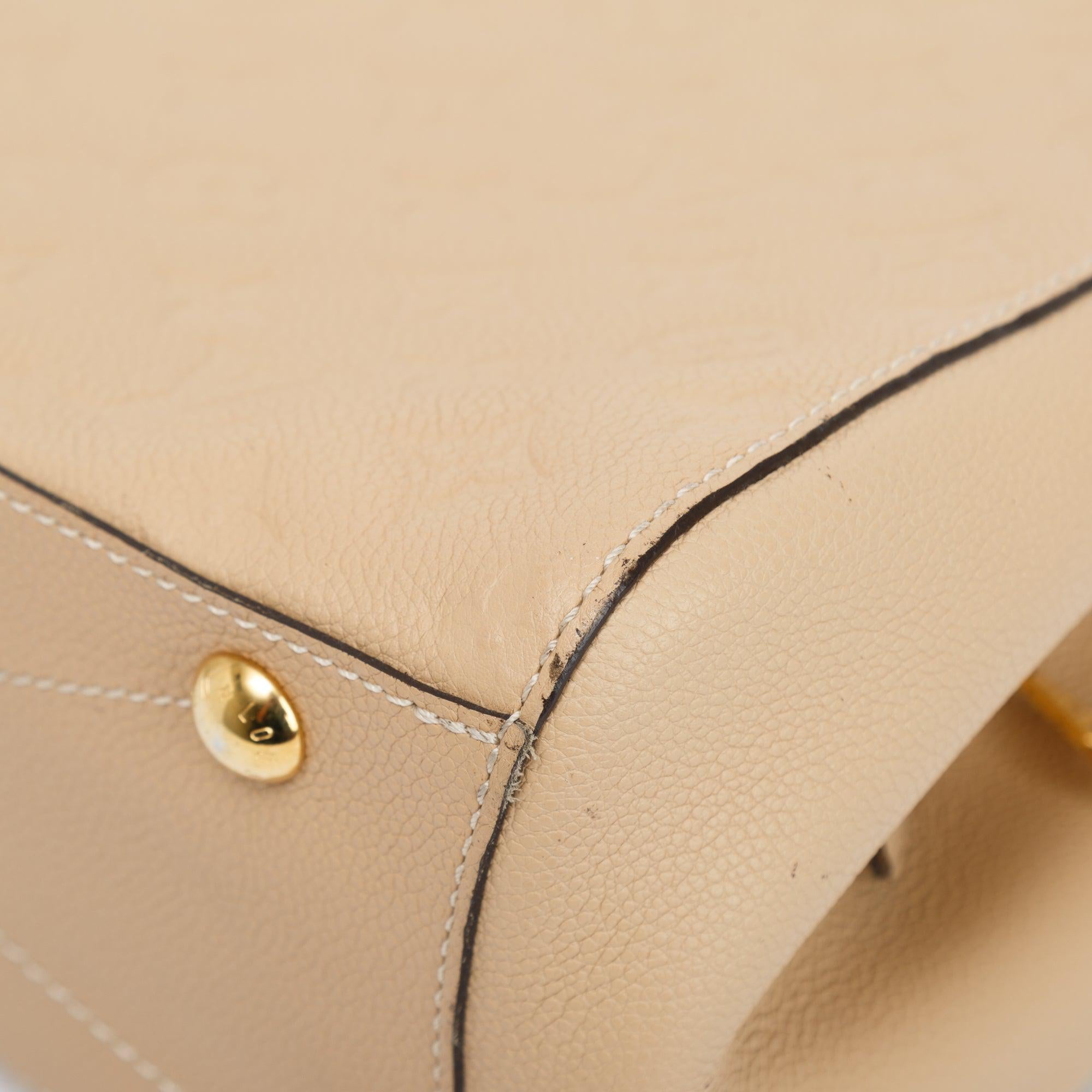 Louis Vuitton Monogram Empreinte Montaigne MM w/ Strap & Box