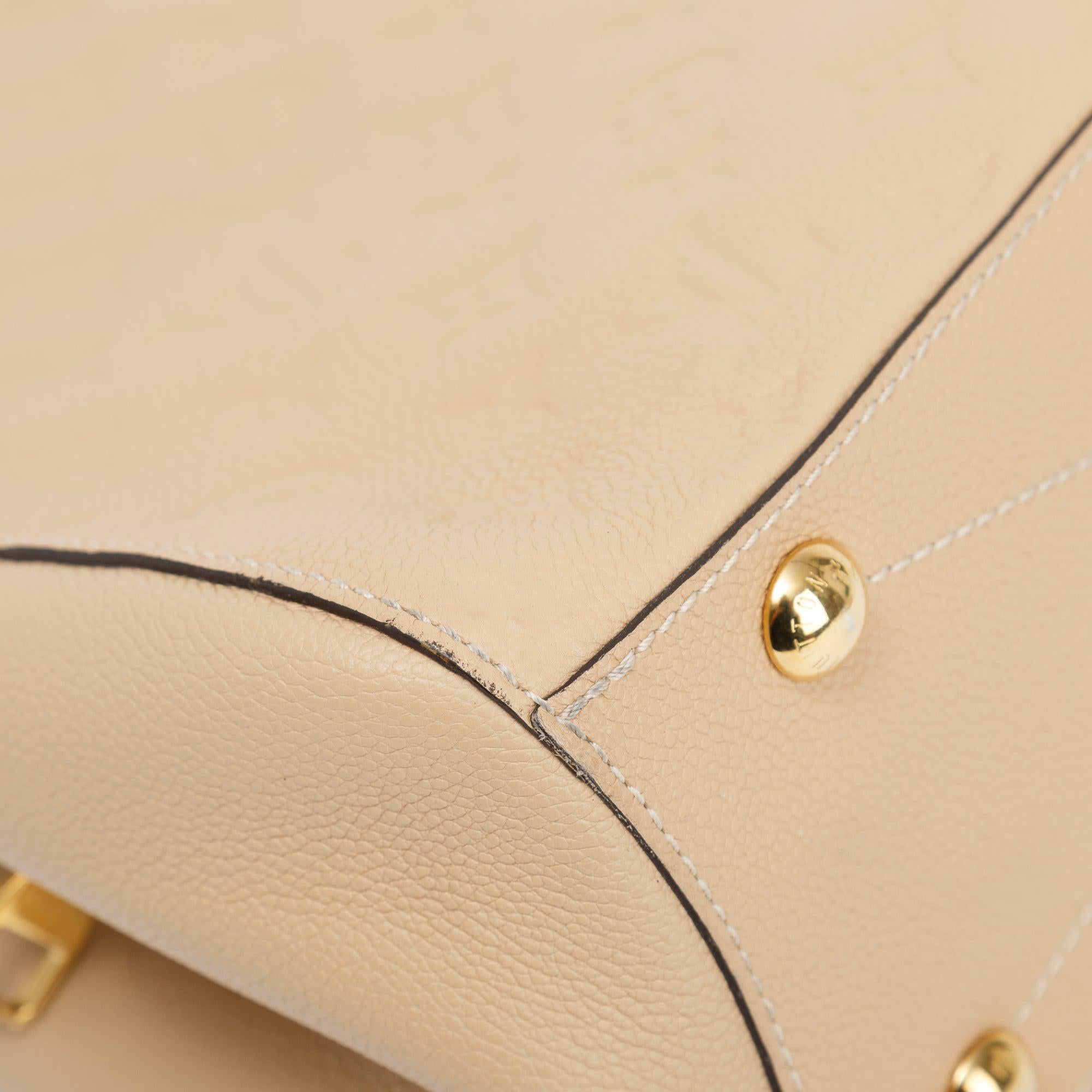 Louis Vuitton Monogram Empreinte Montaigne MM w/ Strap & Box