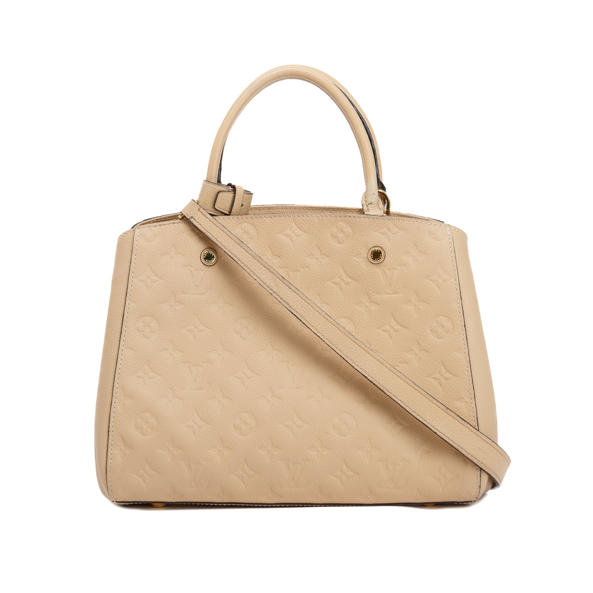 Louis Vuitton Monogram Empreinte Montaigne MM w/ Strap & Box