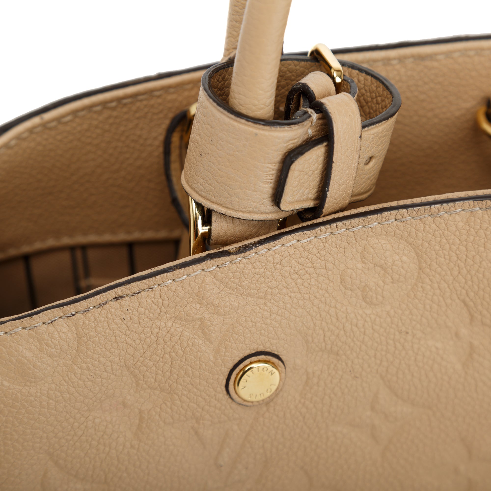 Louis Vuitton Monogram Empreinte Montaigne MM w/ Strap & Box