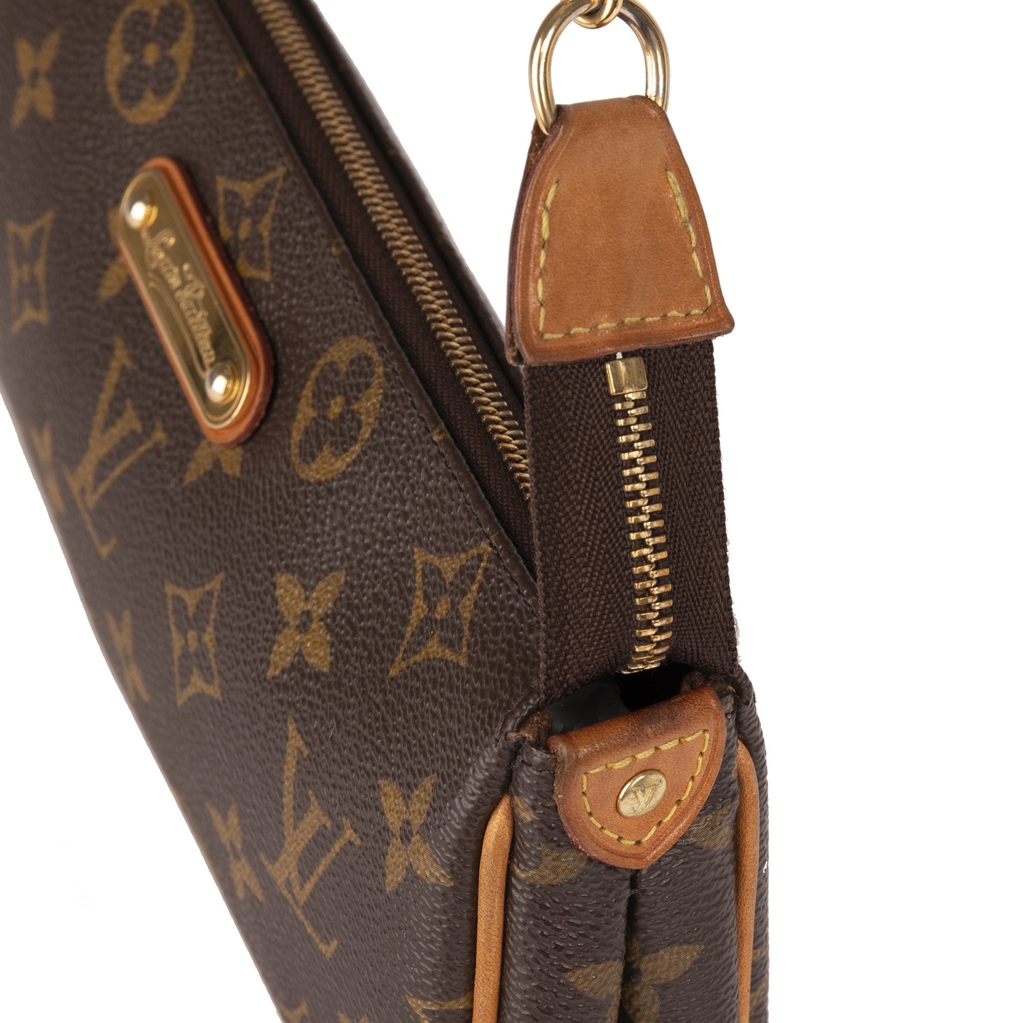 Louis Vuitton Monogram Eva Clutch w/ Strap & Box