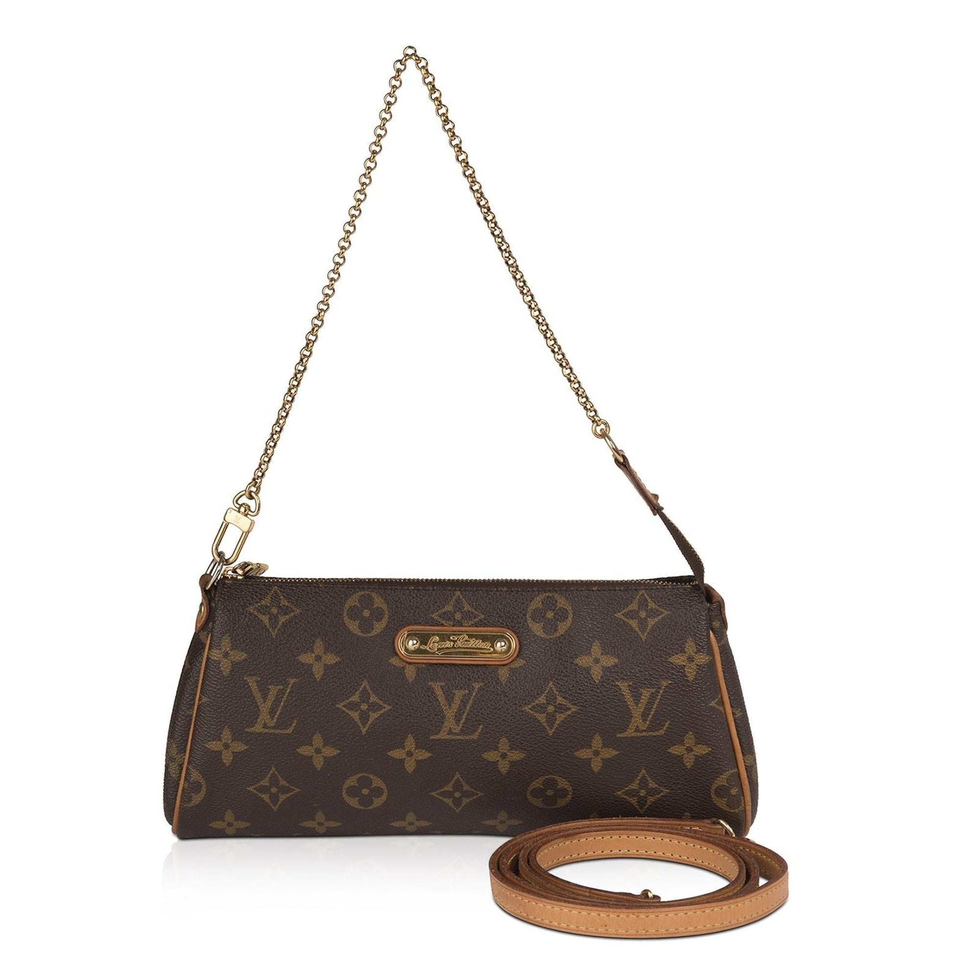 Louis Vuitton Monogram Eva Clutch w/ Strap & Box