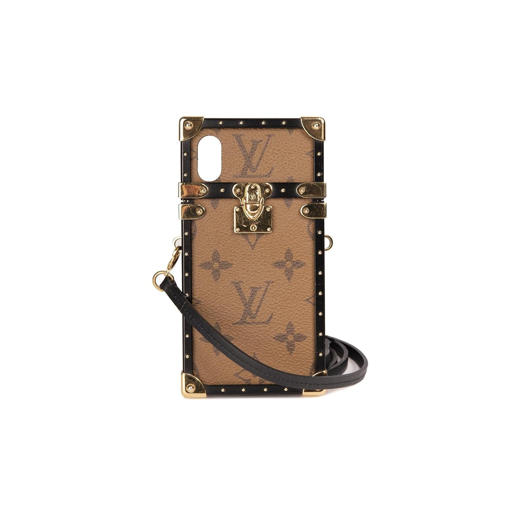 Louis Vuitton Monogram Eye Trunk Iphone X Case w/ Strap & Box