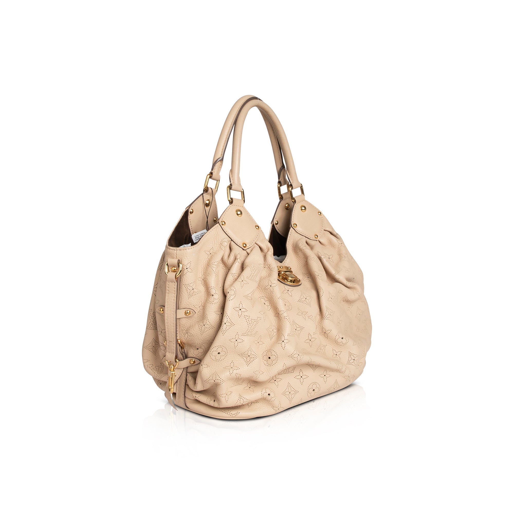 Louis Vuitton Neutral Mahina L Hobo