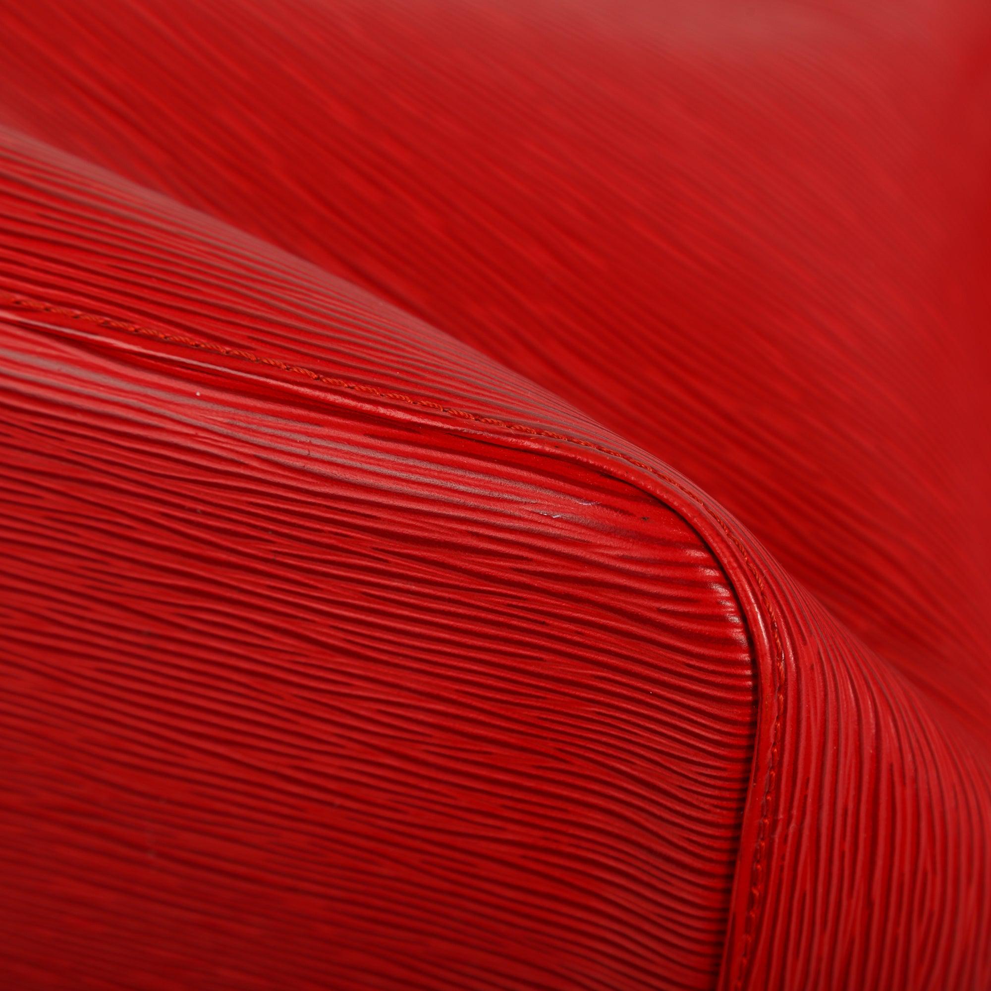 Louis Vuitton Red Epi Petit Noe Bag