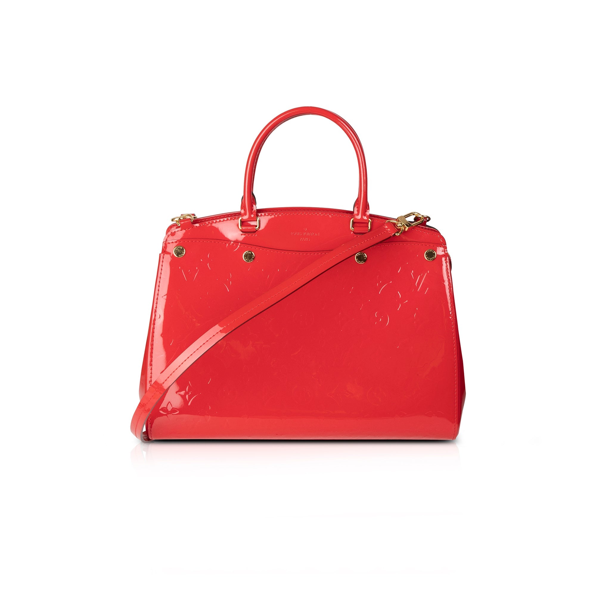 Louis Vuitton Red Monogram Vernis Brea MM w/ Strap