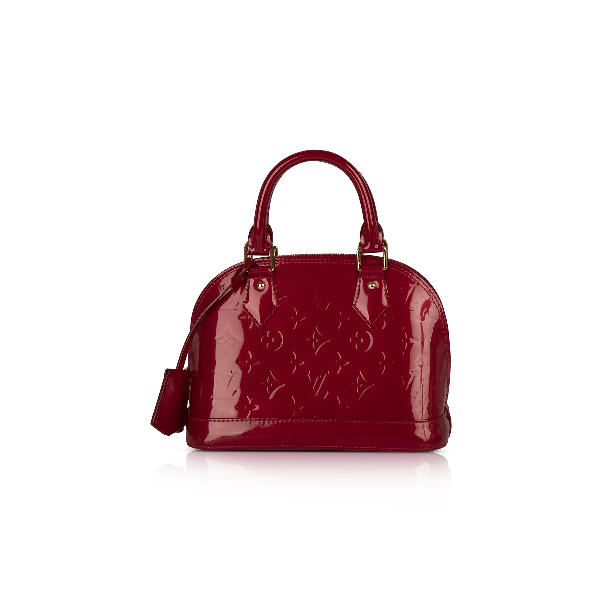 Louis Vuitton Red Vernis Alma BB w/ Strap