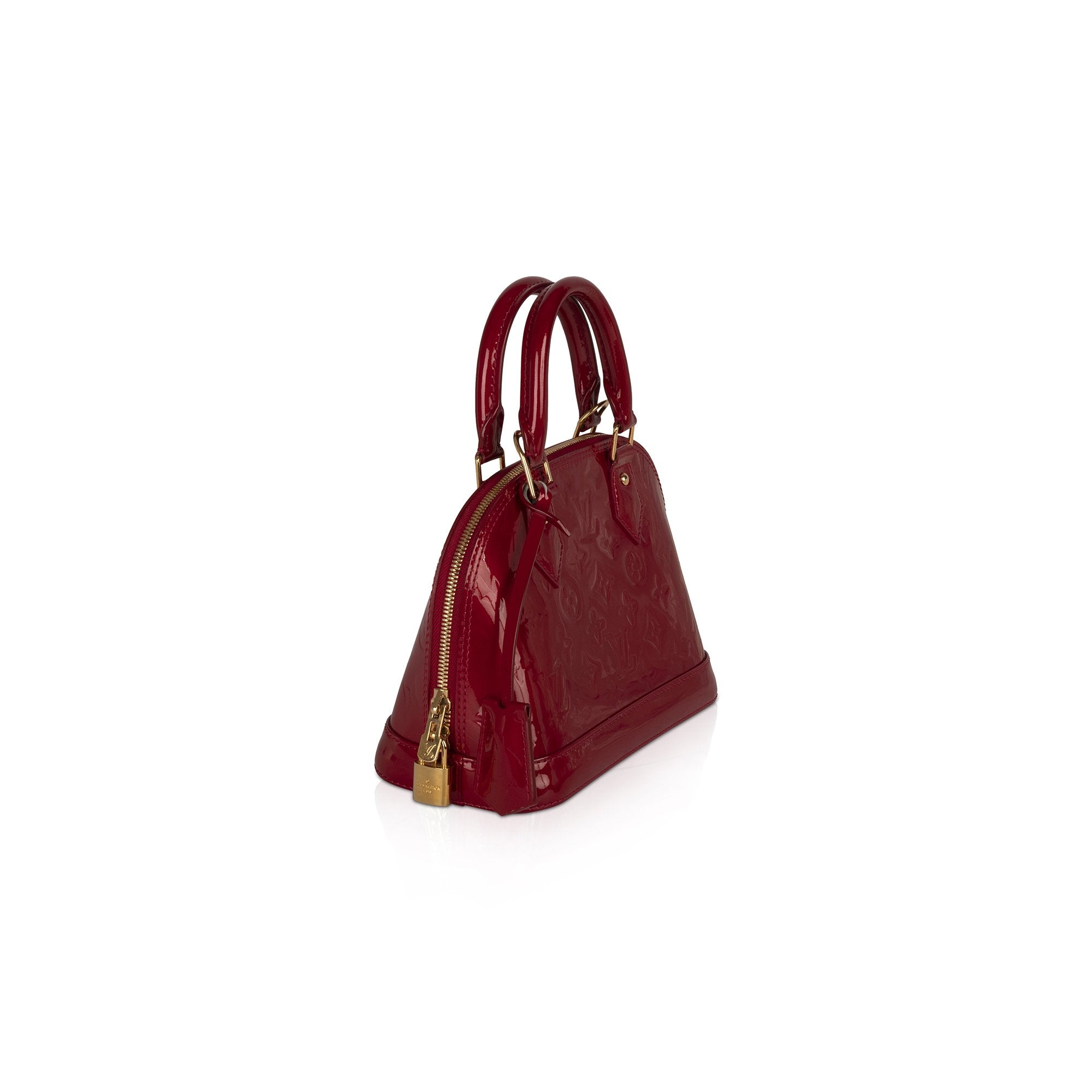 Louis Vuitton Red Vernis Alma BB w/ Strap