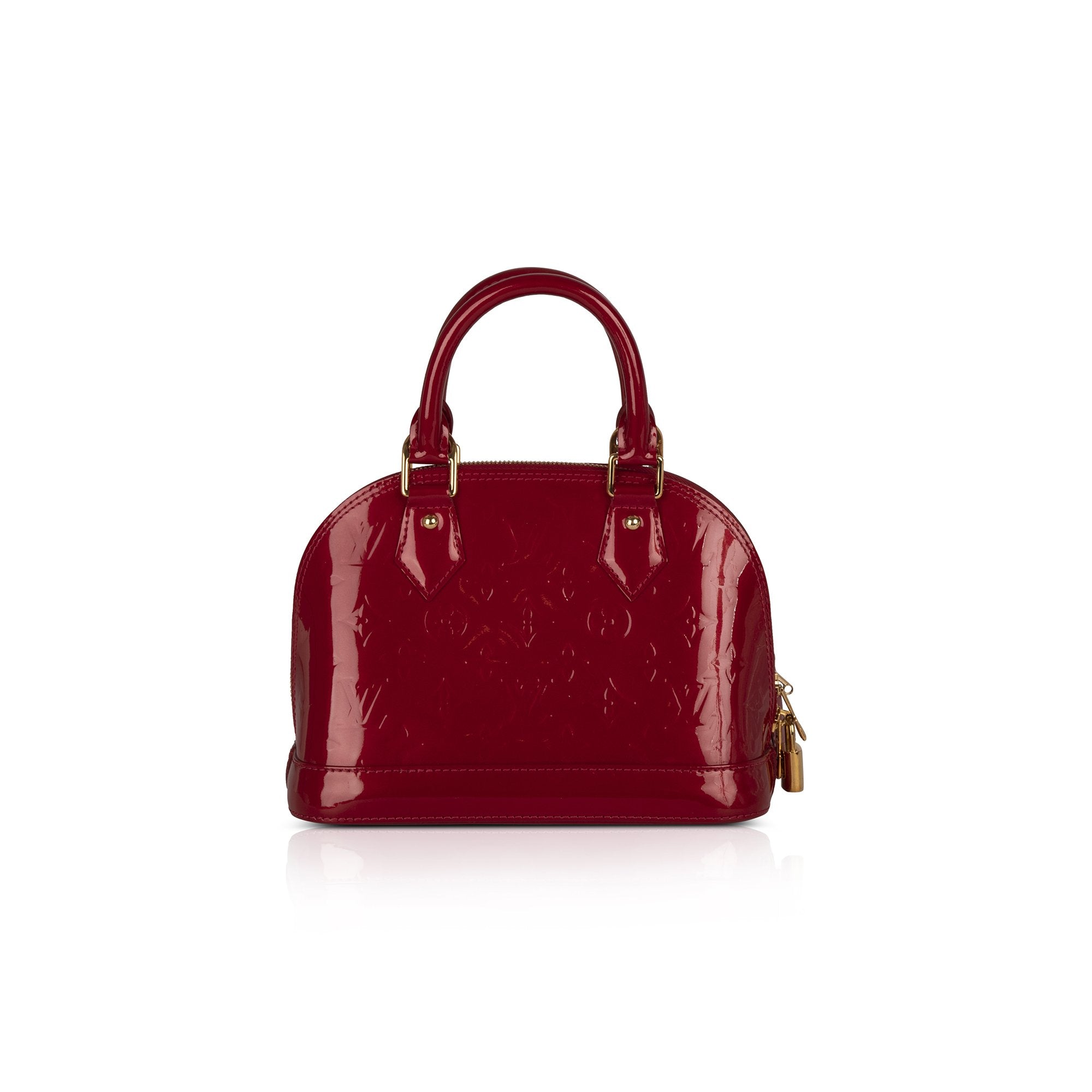 Louis Vuitton Red Vernis Alma BB w/ Strap