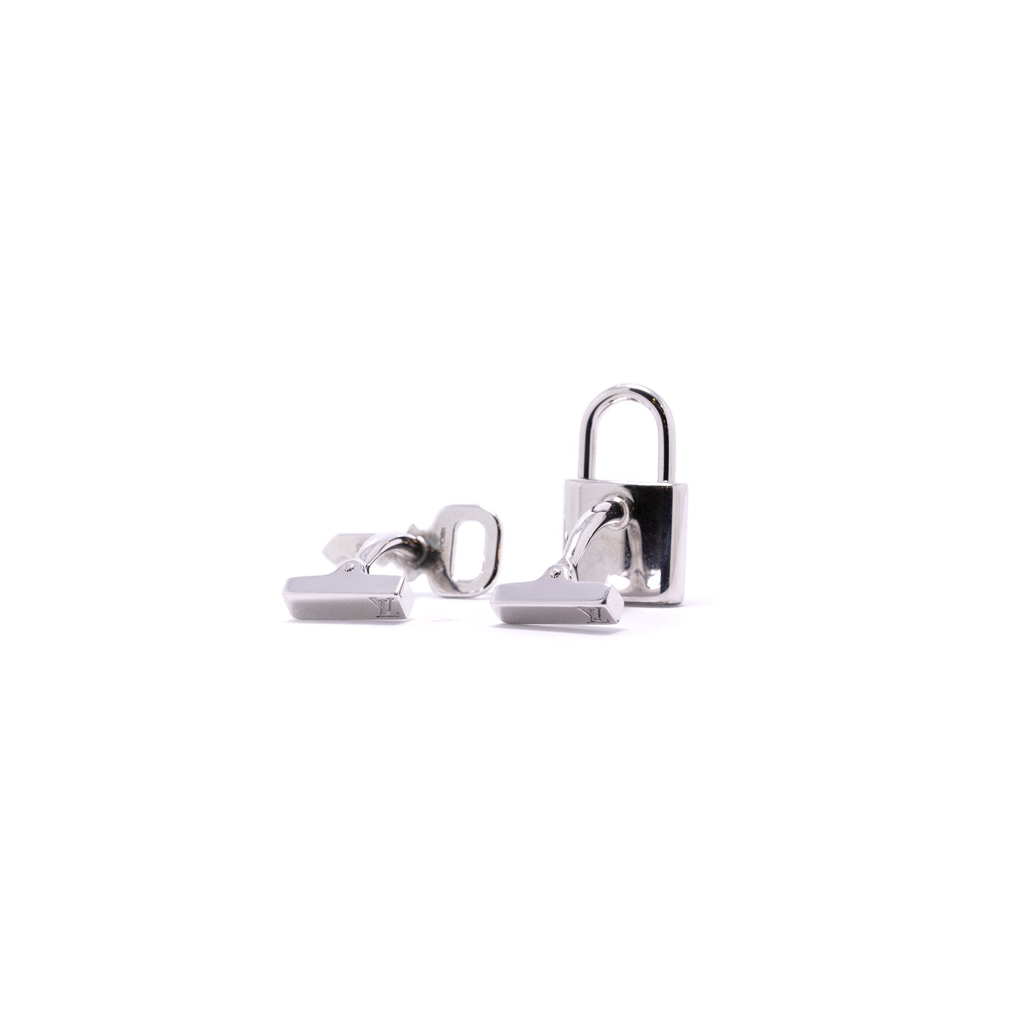 Louis Vuitton Sterling Silver Lock and Key Cufflinks