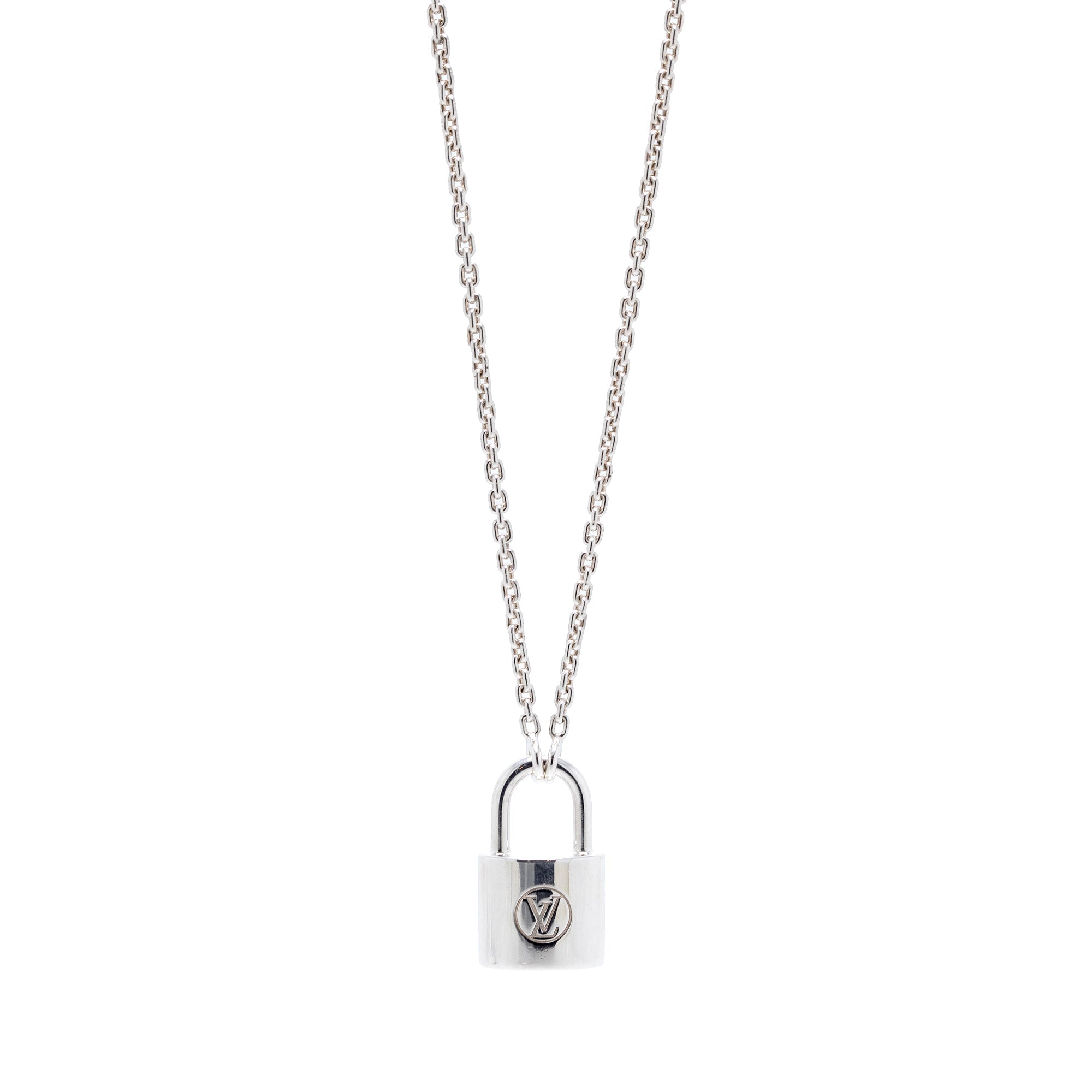 Louis Vuitton Sterling Silver Lockit Pendant Necklace