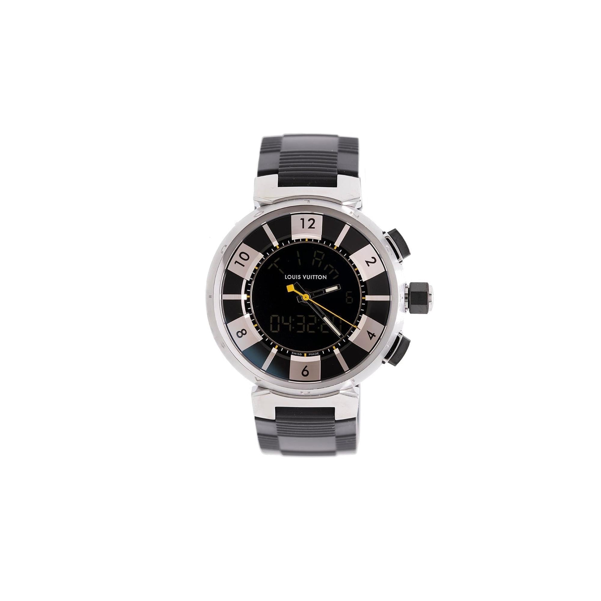 Louis Vuitton Tambour Digital Analog Watch w/ Box