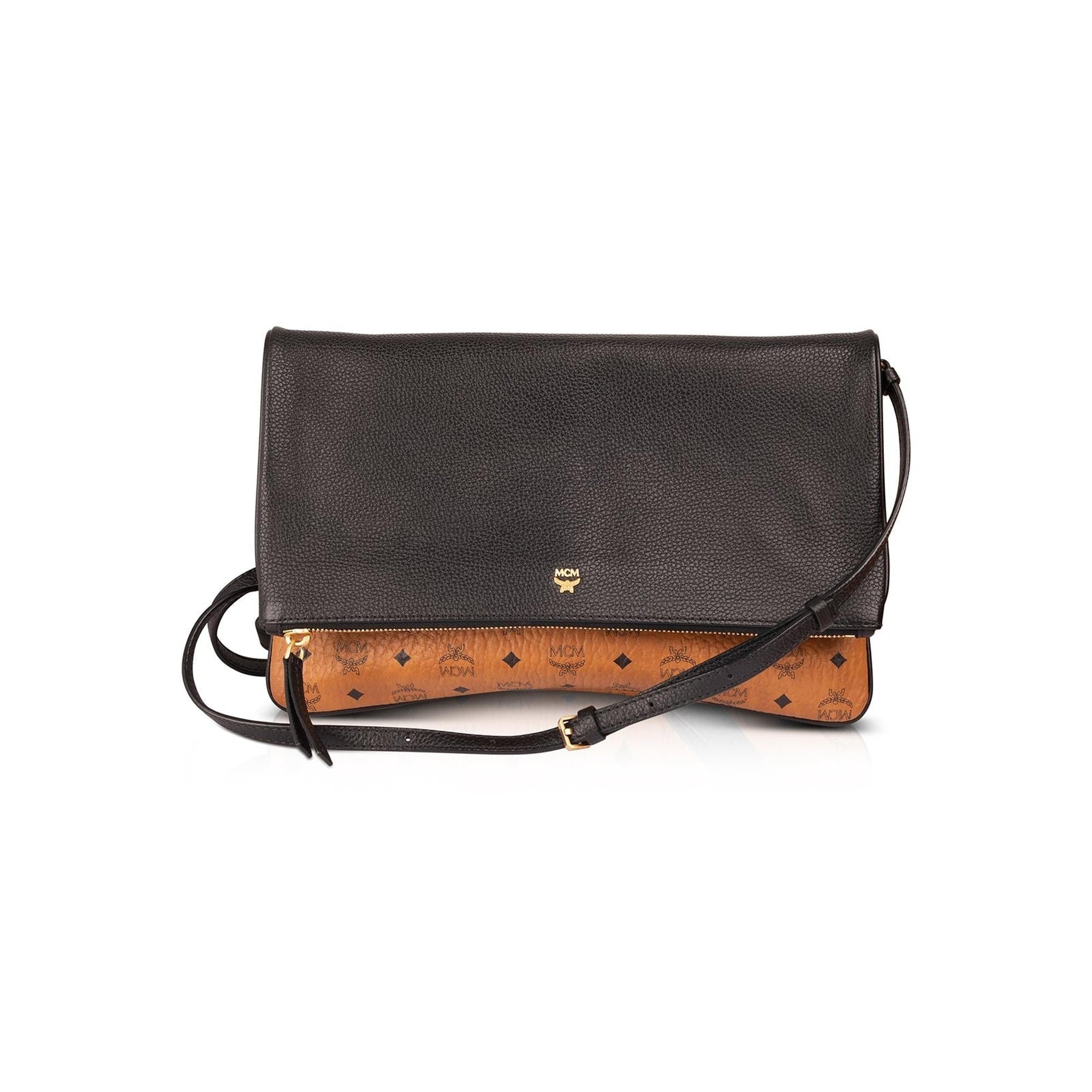 MCM Corina Visetos Leather Crossbody