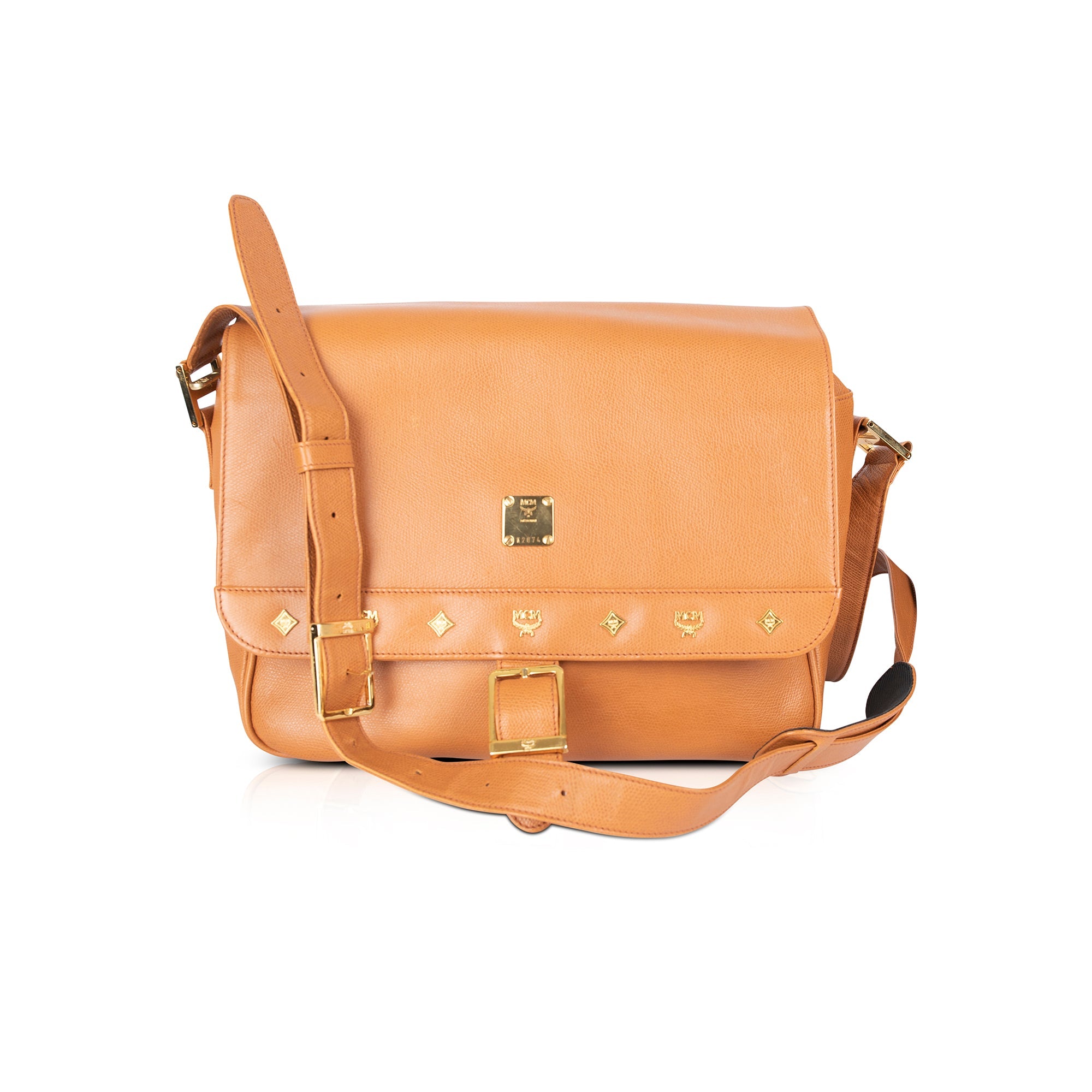 MCM Leather Messenger Bag