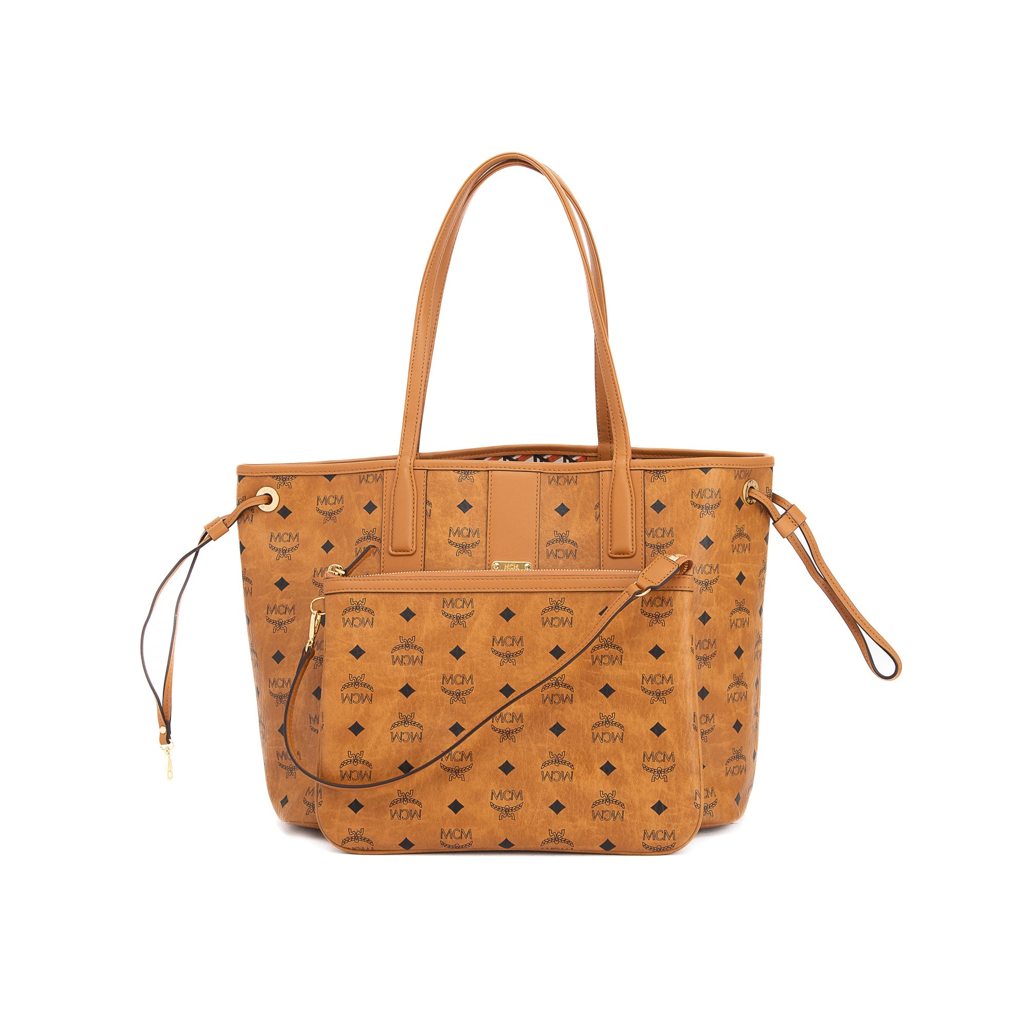 MCM Medium Reversible Liz Shopper Tote w/ Pouch