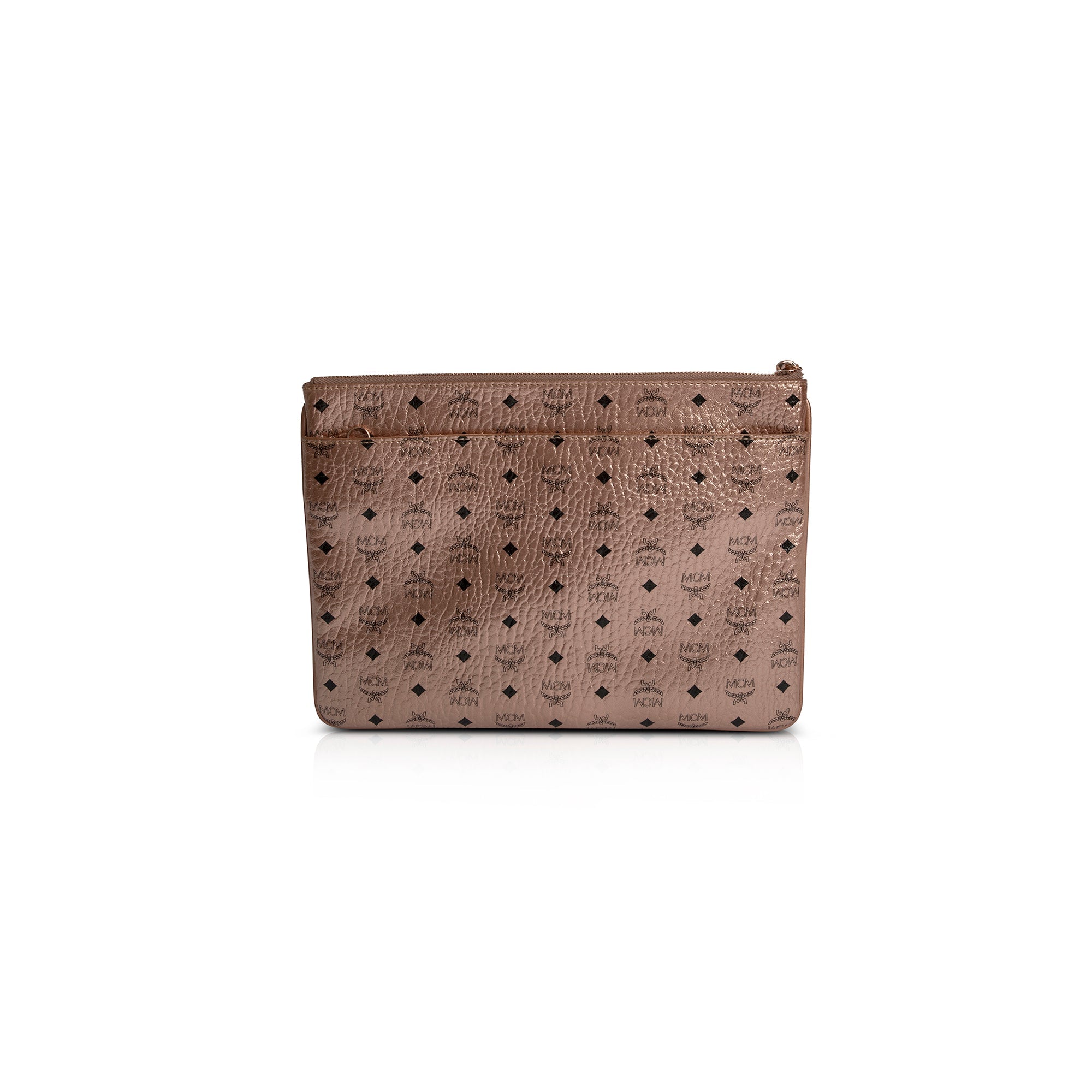 MCM Metallic Visetos Crossbody Pouch Bag