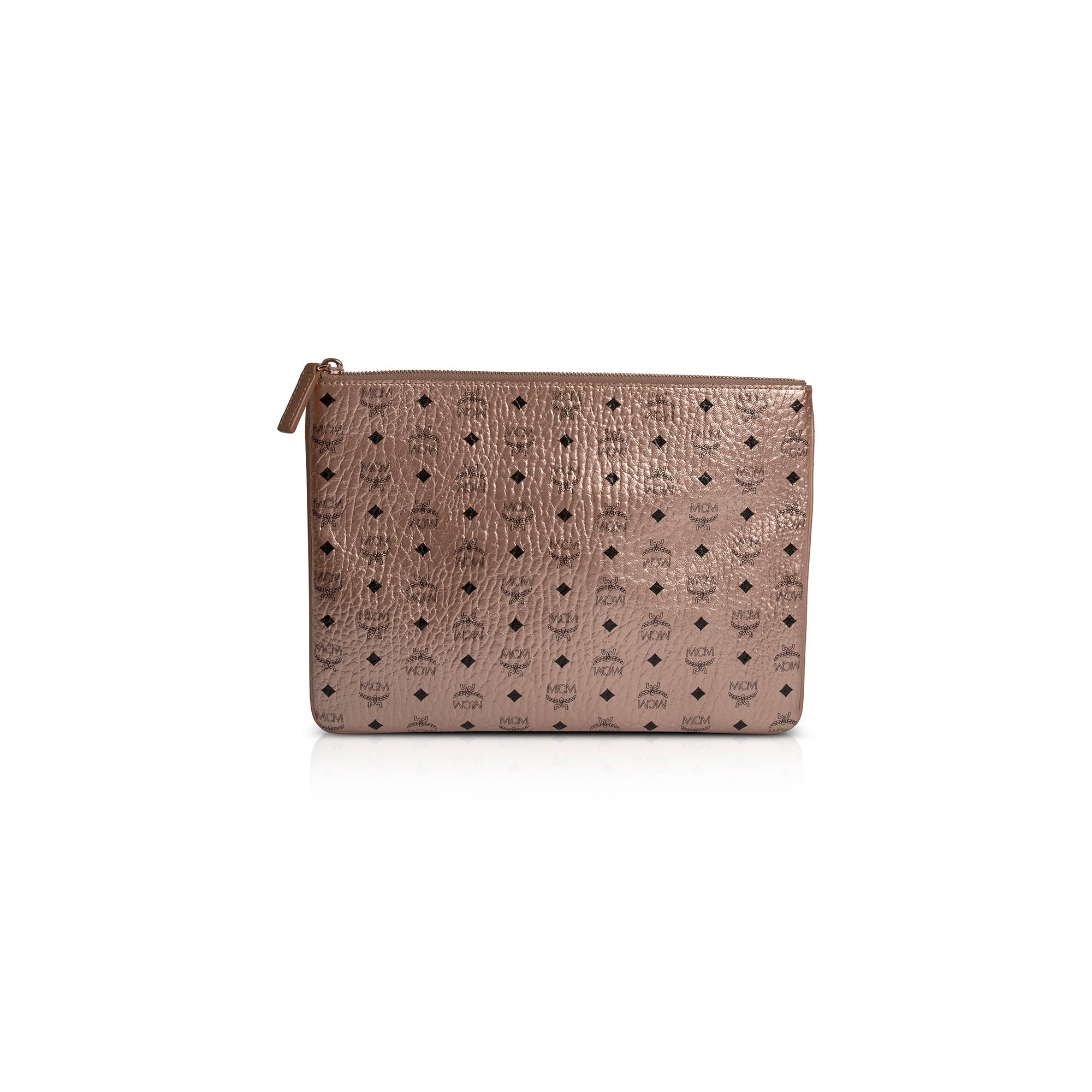 MCM Metallic Visetos Crossbody Pouch Bag
