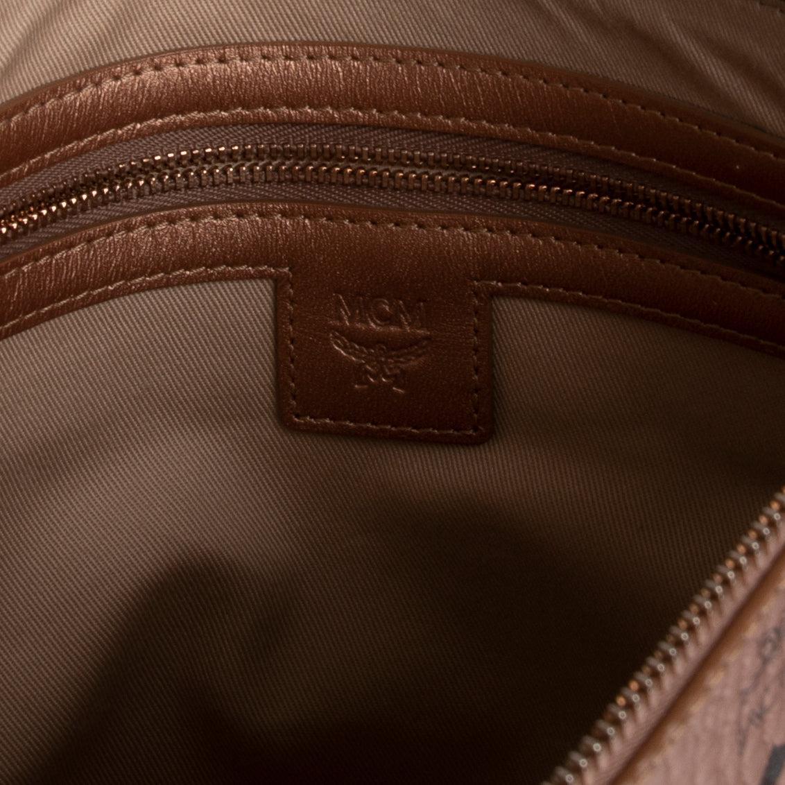 MCM Metallic Visetos Crossbody Pouch Bag