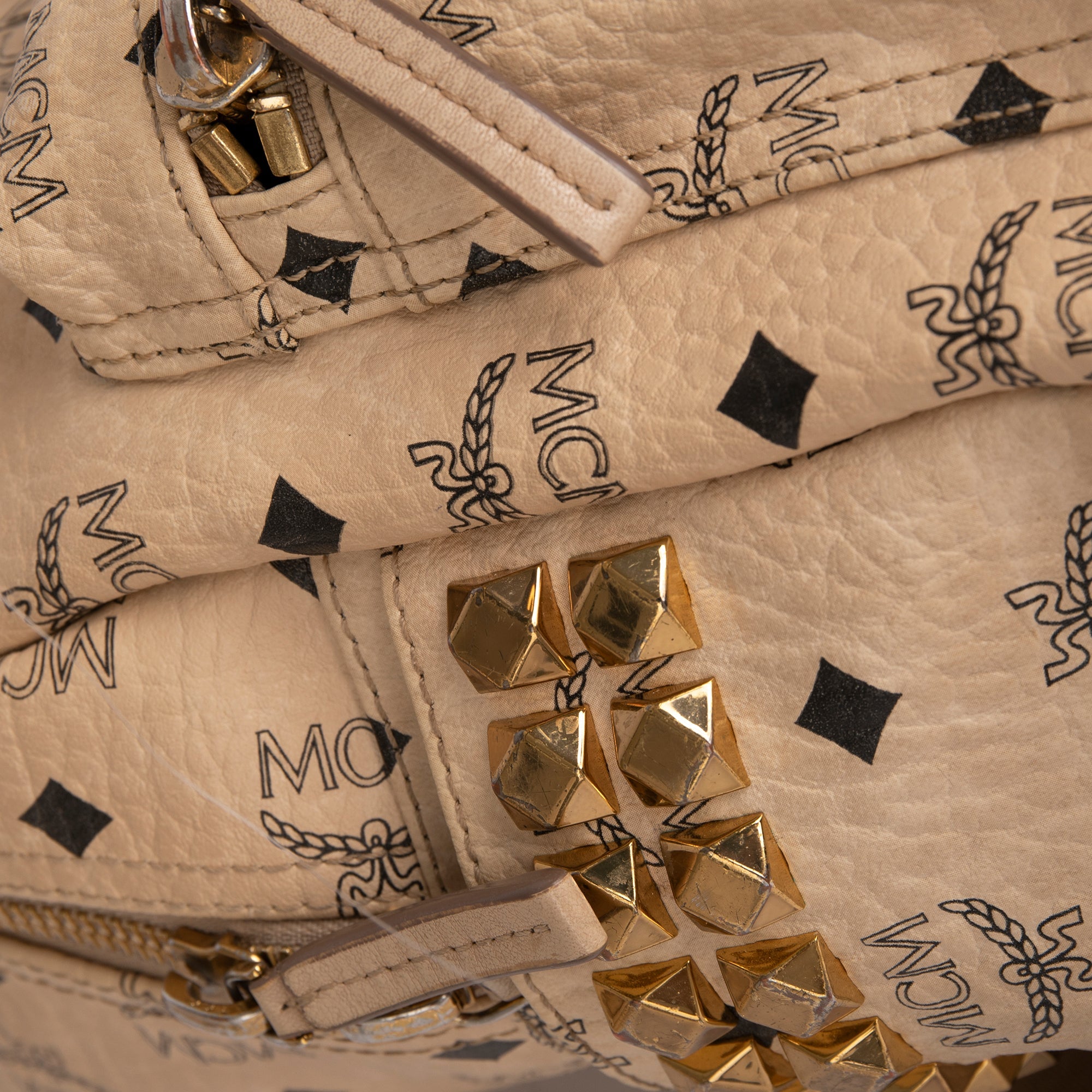 MCM Small Visetos Studded Stark Backpack