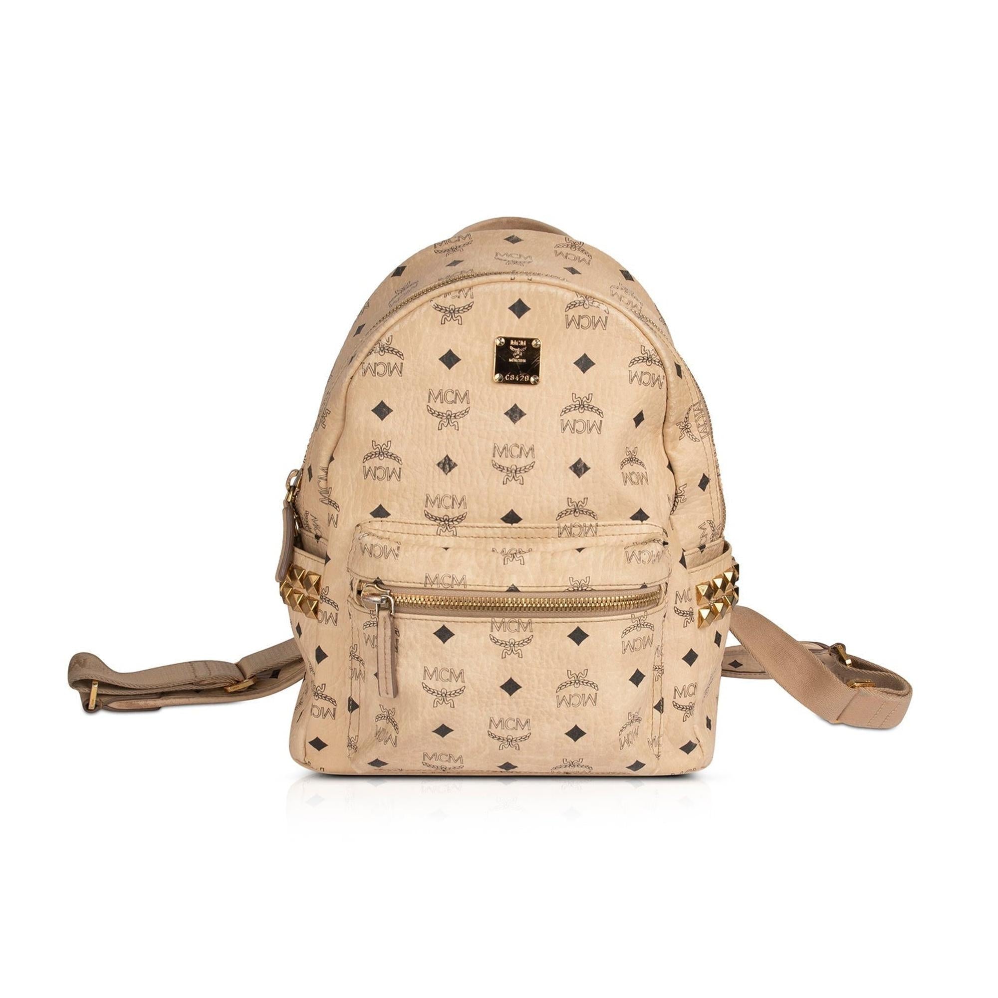 MCM Small Visetos Studded Stark Backpack