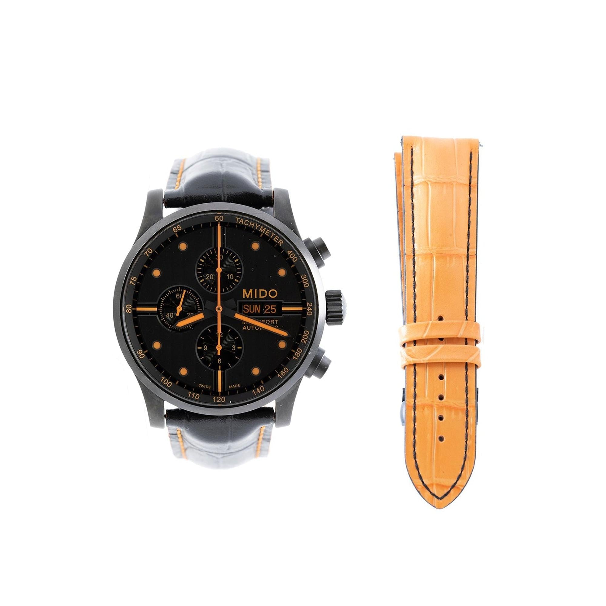 Mido Special Edition Multifort Chronograph Automatic Watch w/ Extra Strap