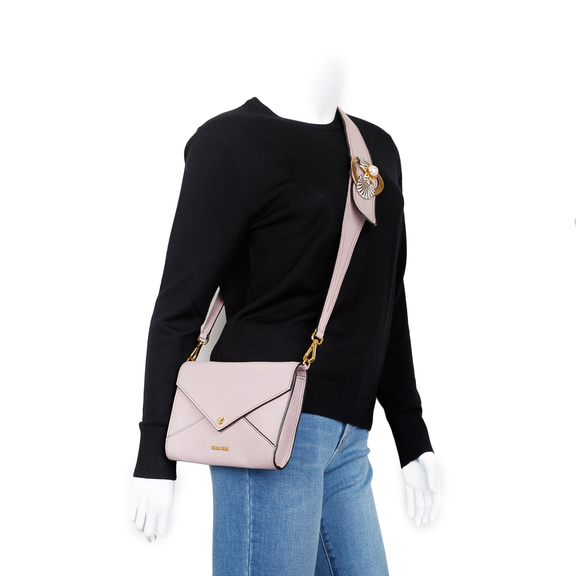 Miu Miu Madras Envelope Shoulder Bag w/ Authenticity Card