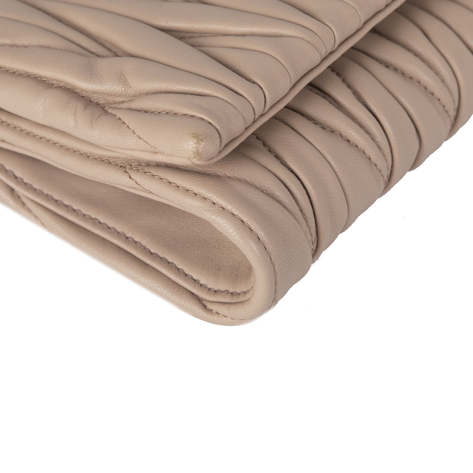 Miu Miu Matelasse Leather Clutch