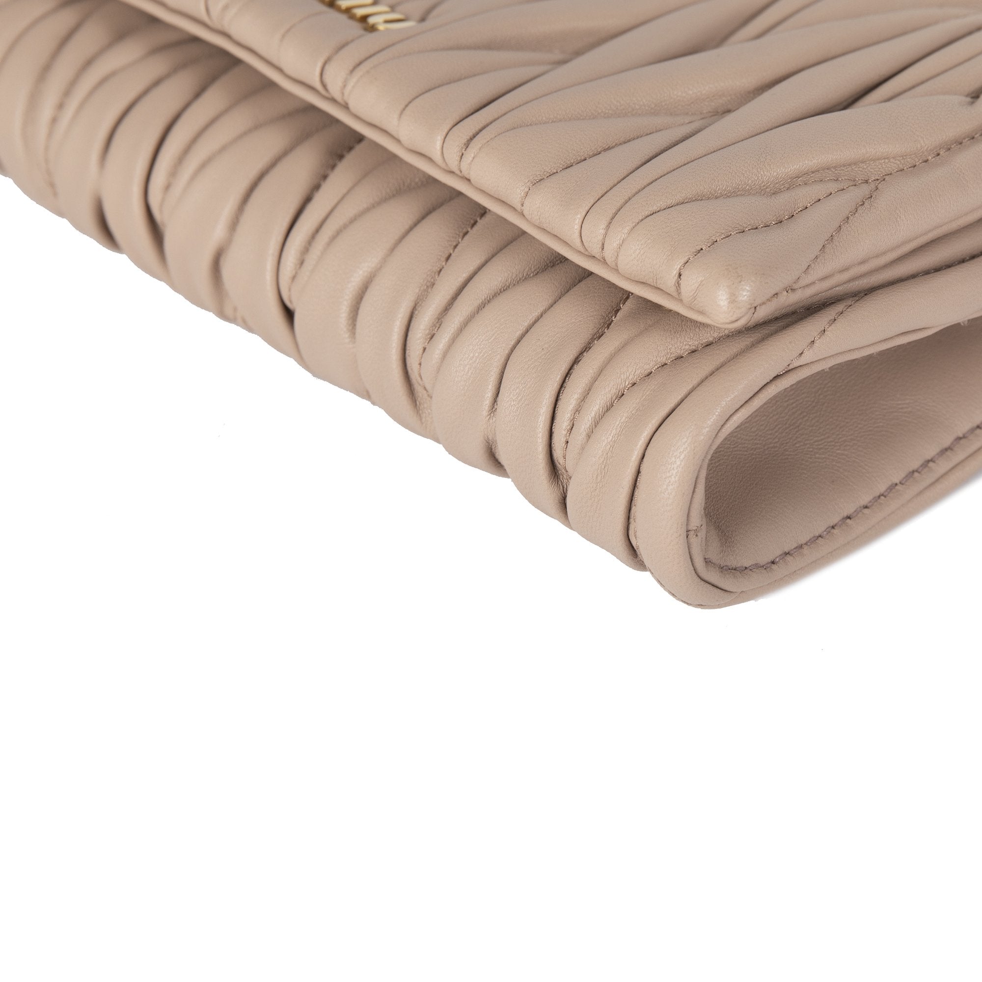 Miu Miu Matelasse Leather Clutch