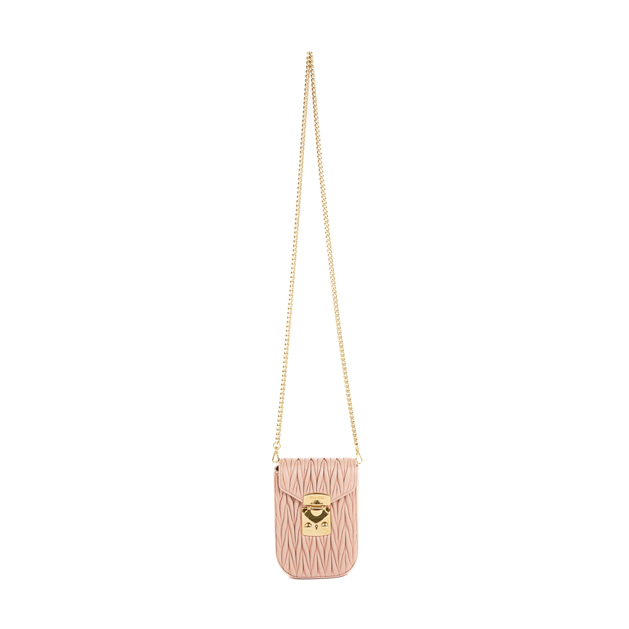 Miu Miu Matelasse Nappa Leather Chain Crossbody