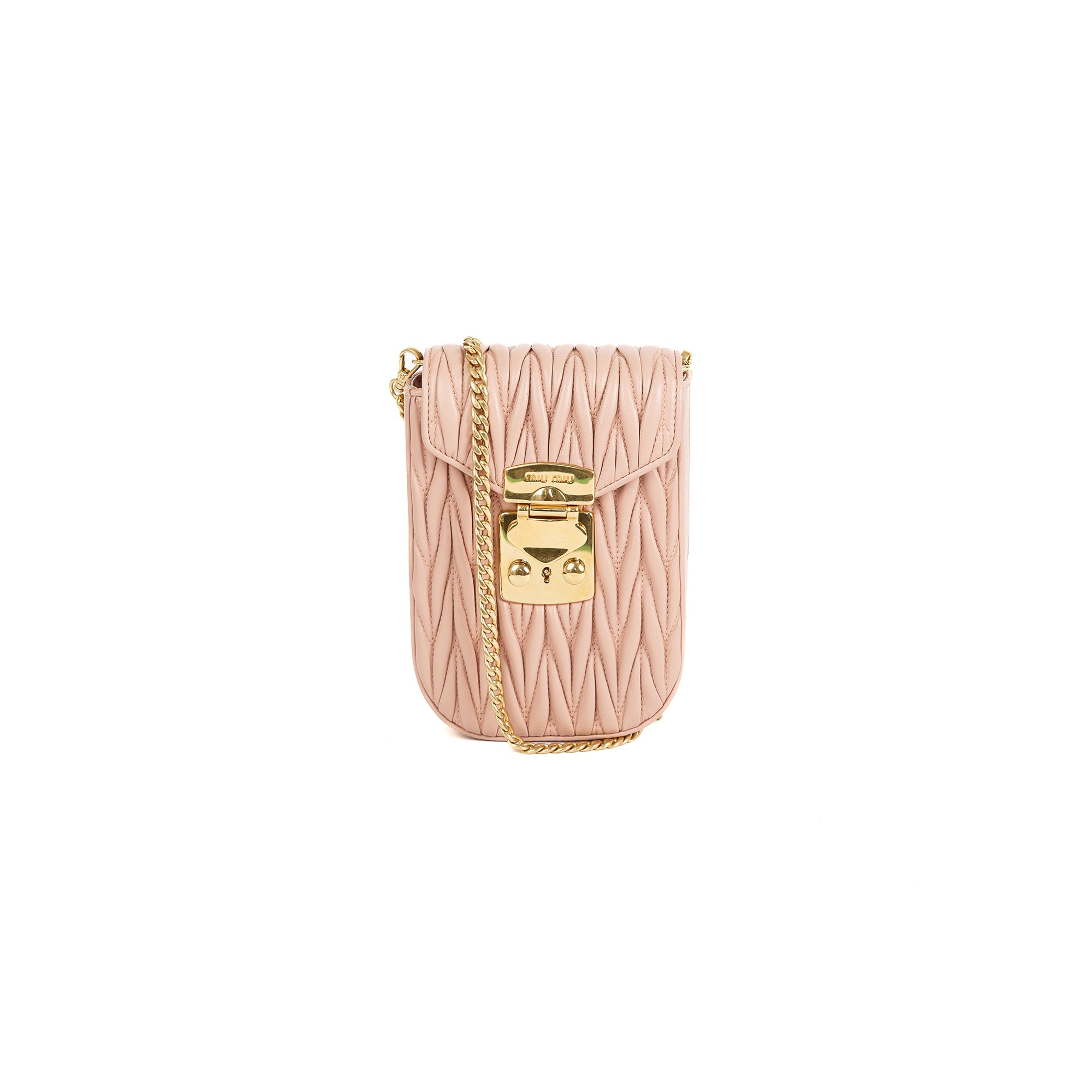 Miu Miu Matelasse Nappa Leather Chain Crossbody