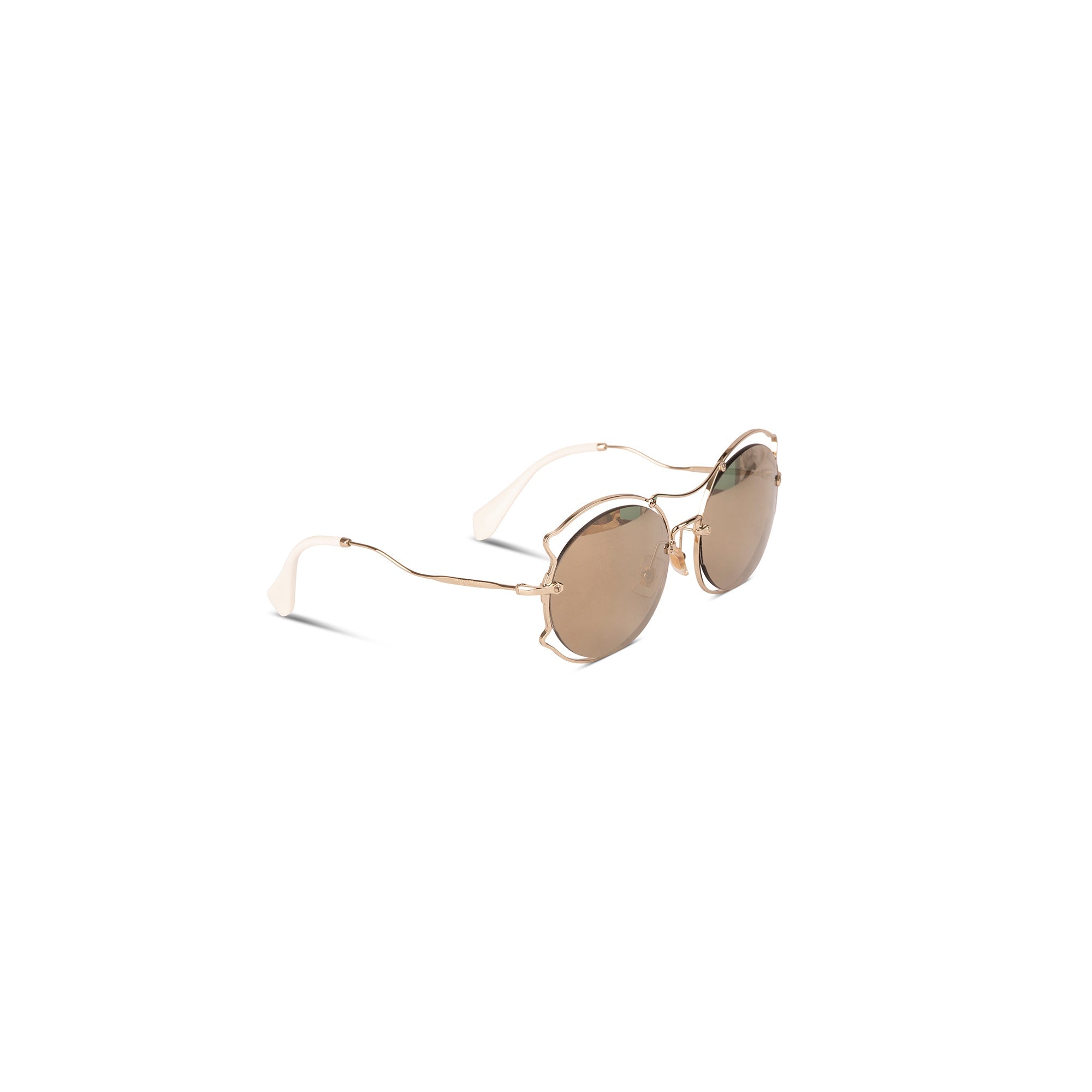 Miu Miu Scenique Evolution Round Mirrored Sunglasses