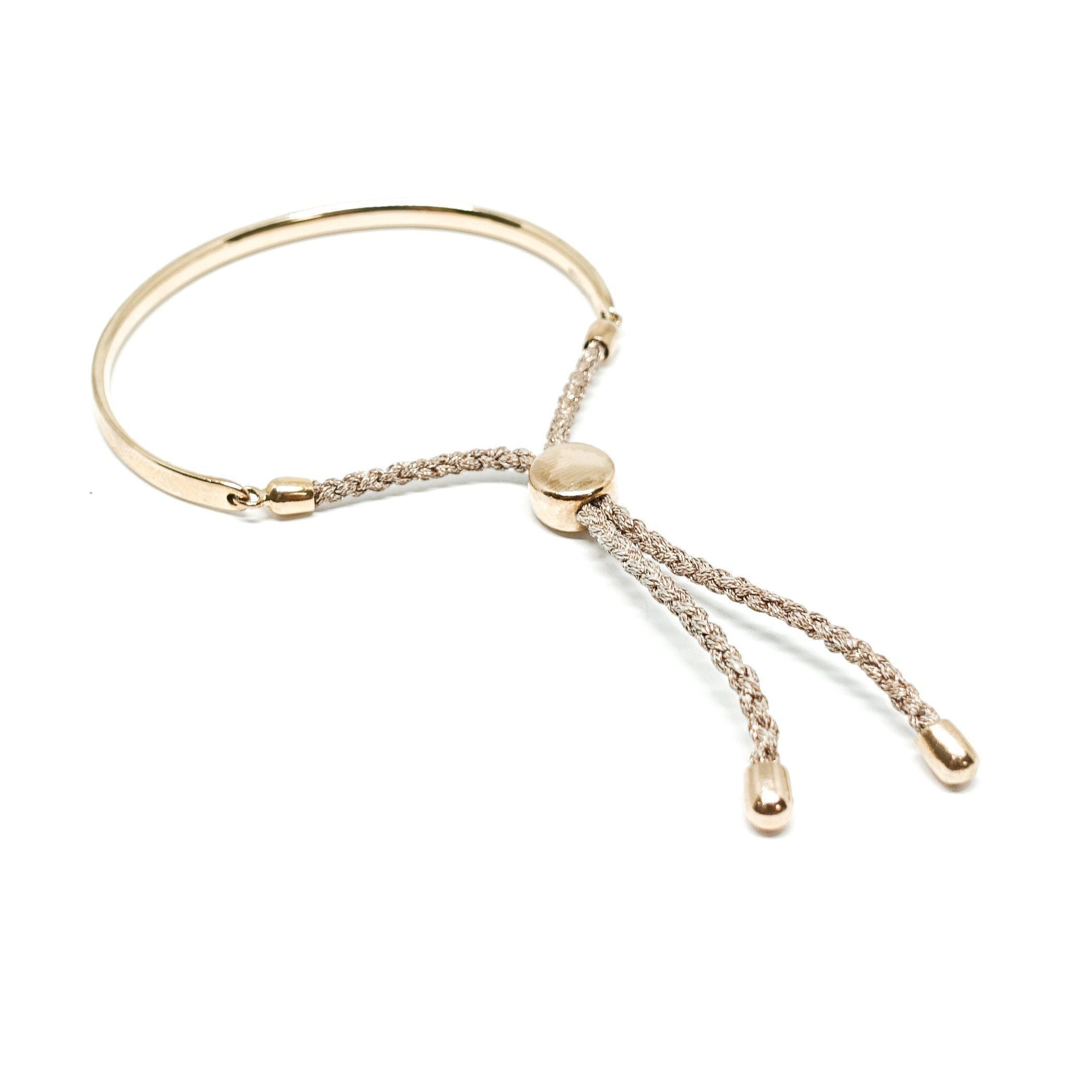 Monica Vinader Fiji Friendship Bracelet in Sterling Silver with 18kt Rose Gold Plate