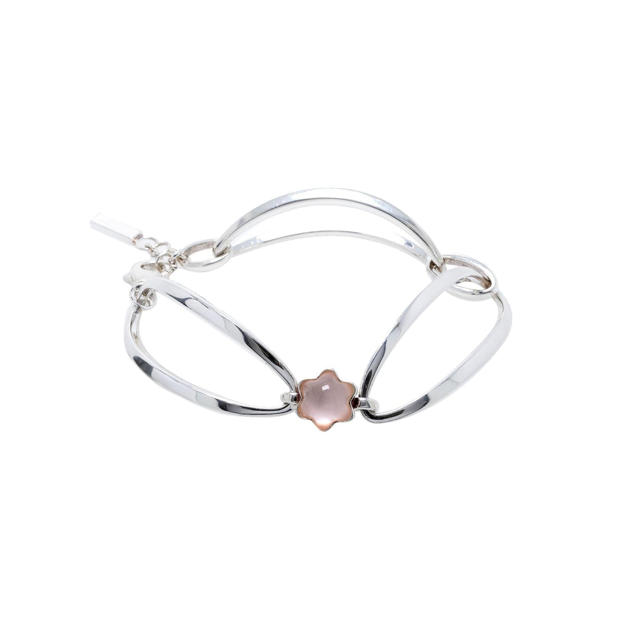 Montblanc Cabochon de Montblanc Rose Quartz Star Link Bracelet