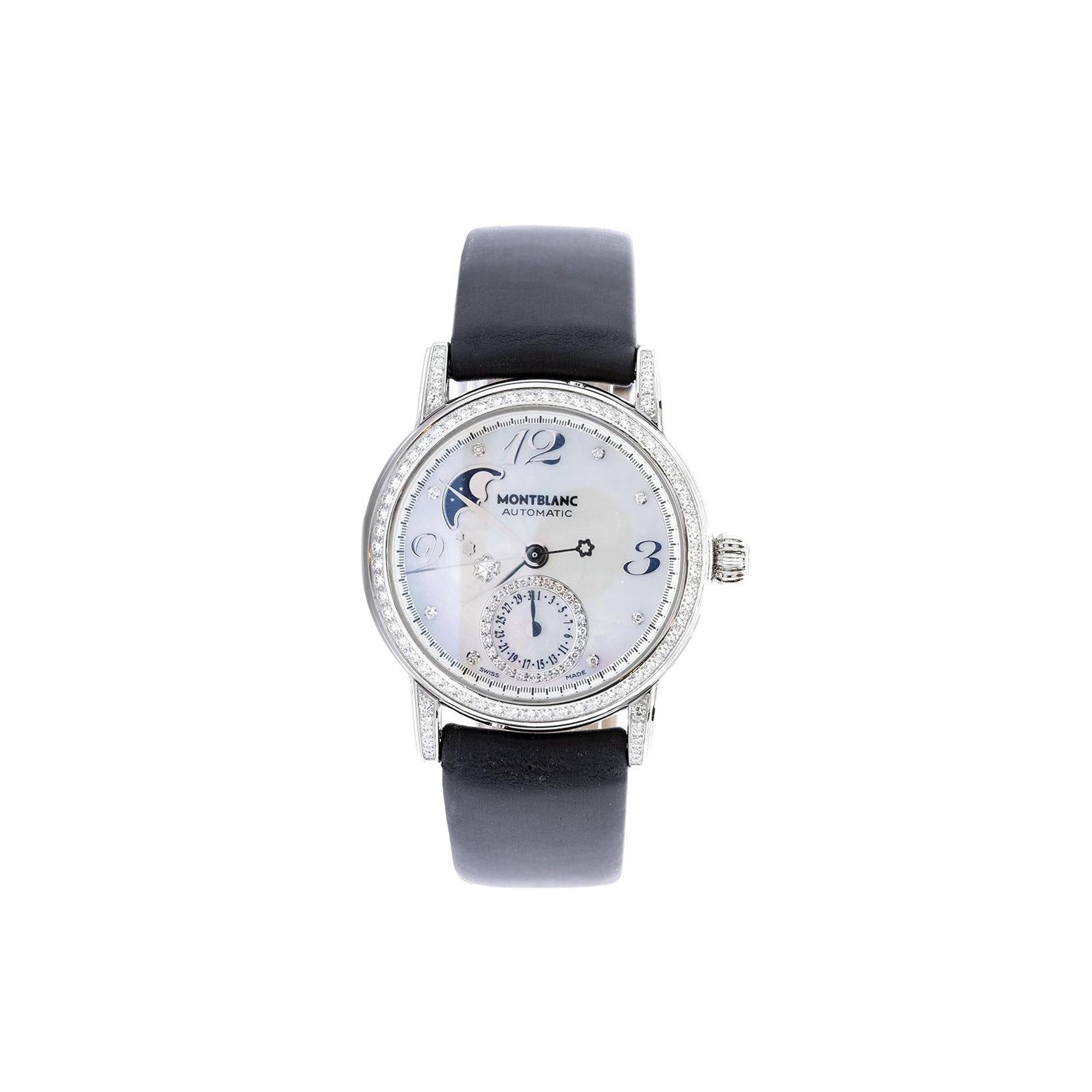 Montblanc Diamond Moonphase Meisterstuck Star Automatic Watch