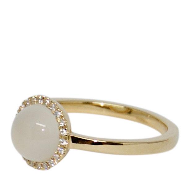 Moonstone and Diamond Ring