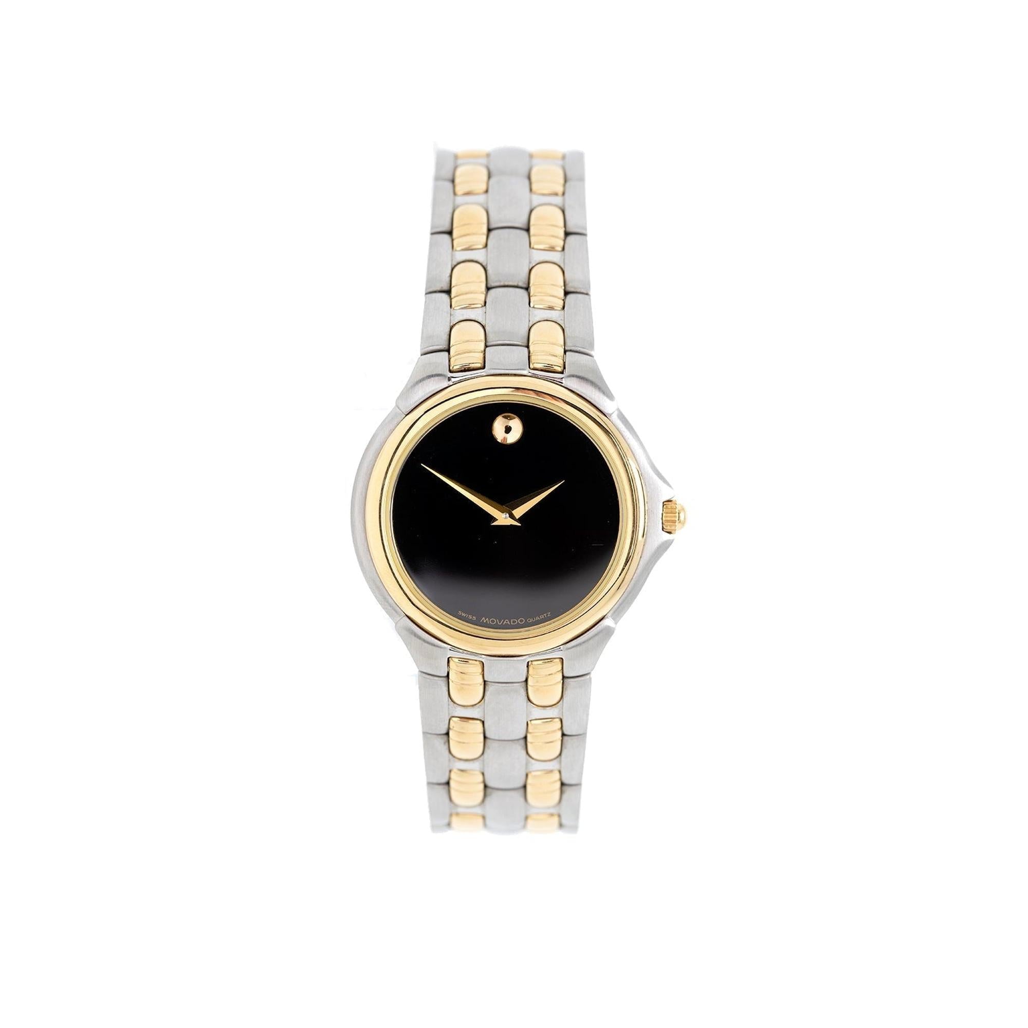 Movado Two-Tone Museum Watch w/ Box & Card