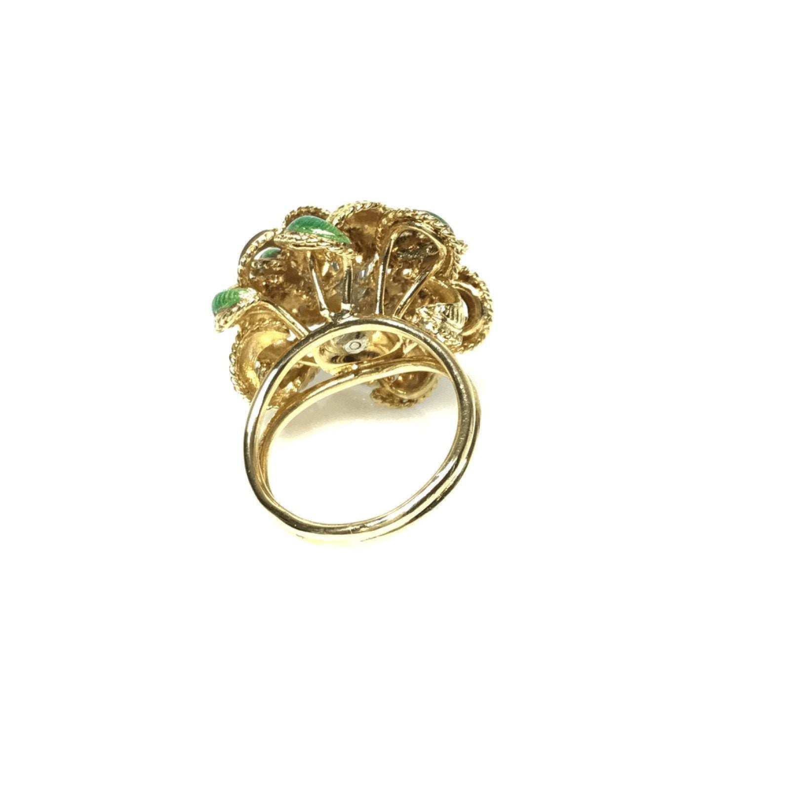 Multi Colour Enamel and Diamond Ring