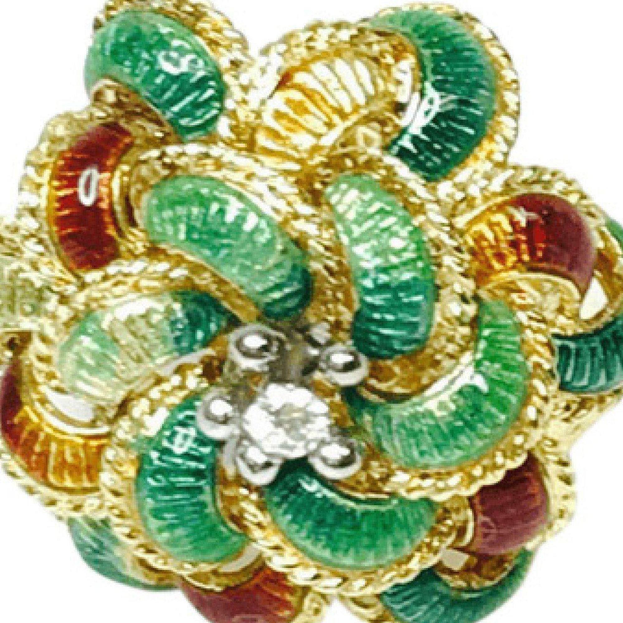 Multi Colour Enamel and Diamond Ring