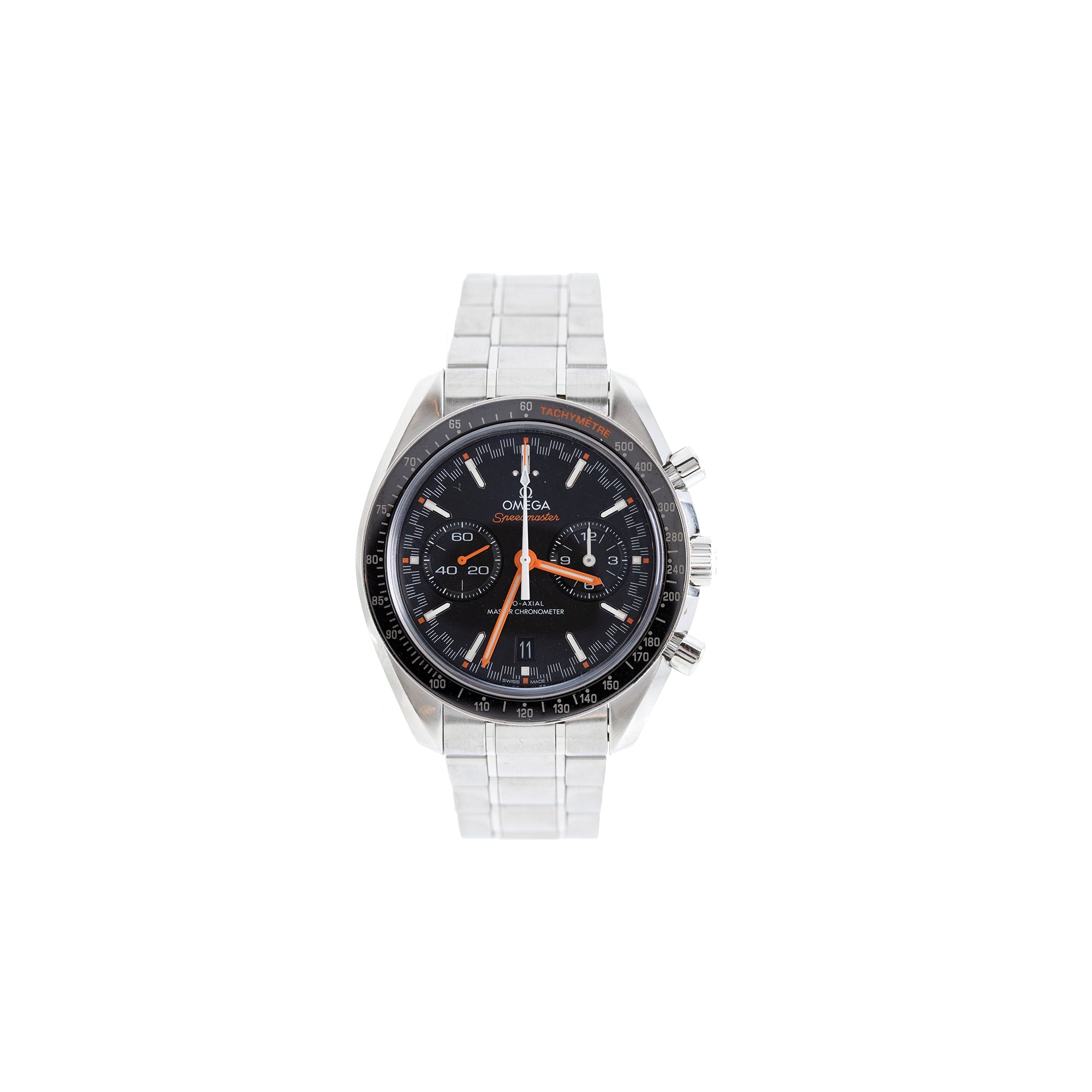 Omega Speedmaster Racing Co-Axial Master Chronometer Chronograph Watch w/ Box, Papers & Extra Strap