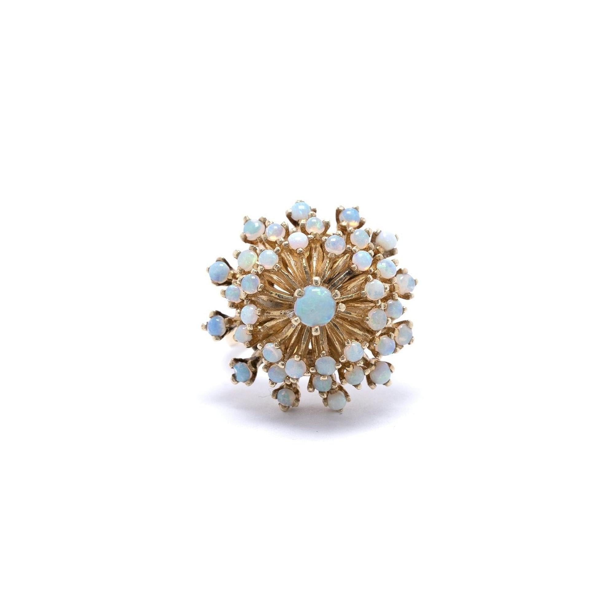 Opal Cluster Ring
