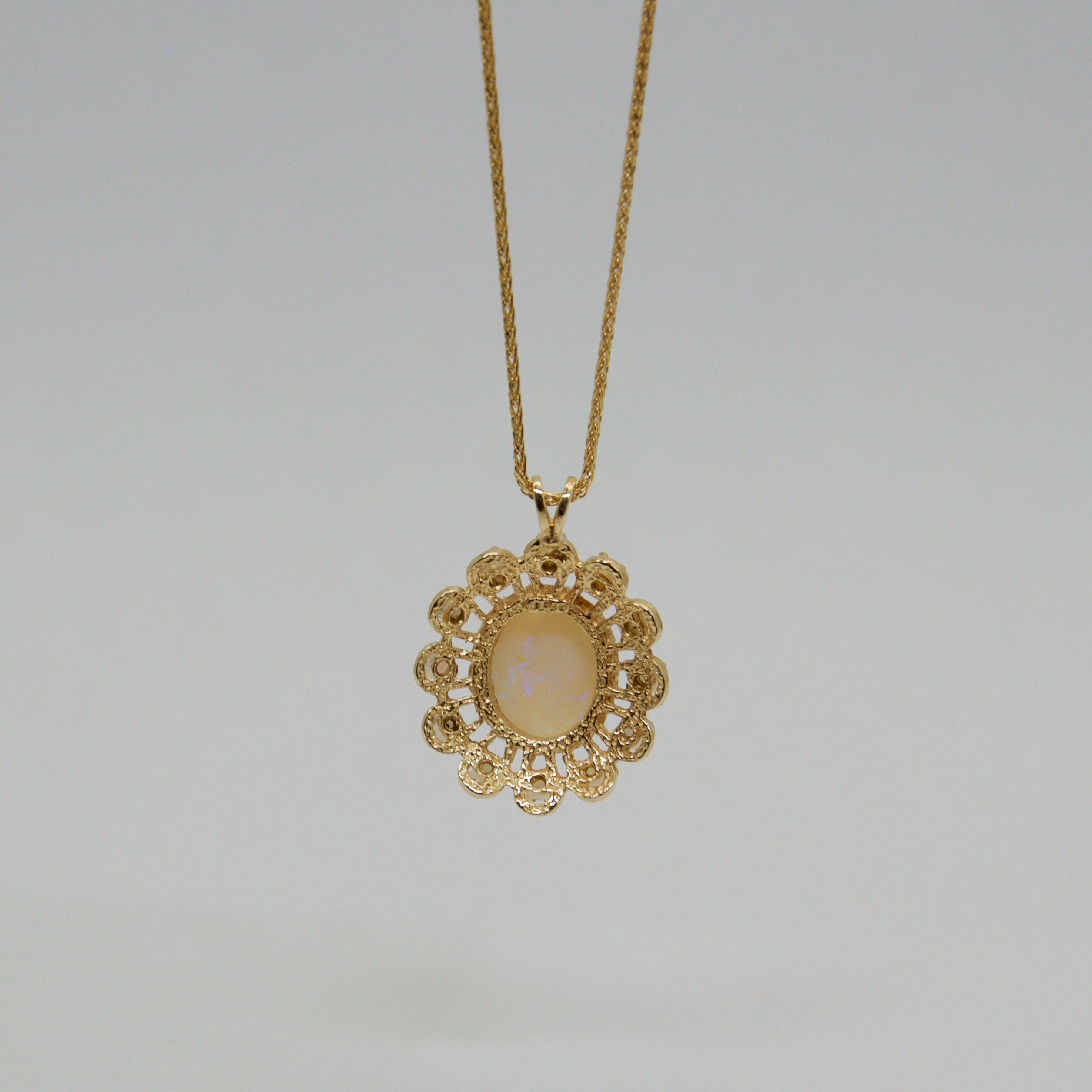 Opal Pendant Necklace