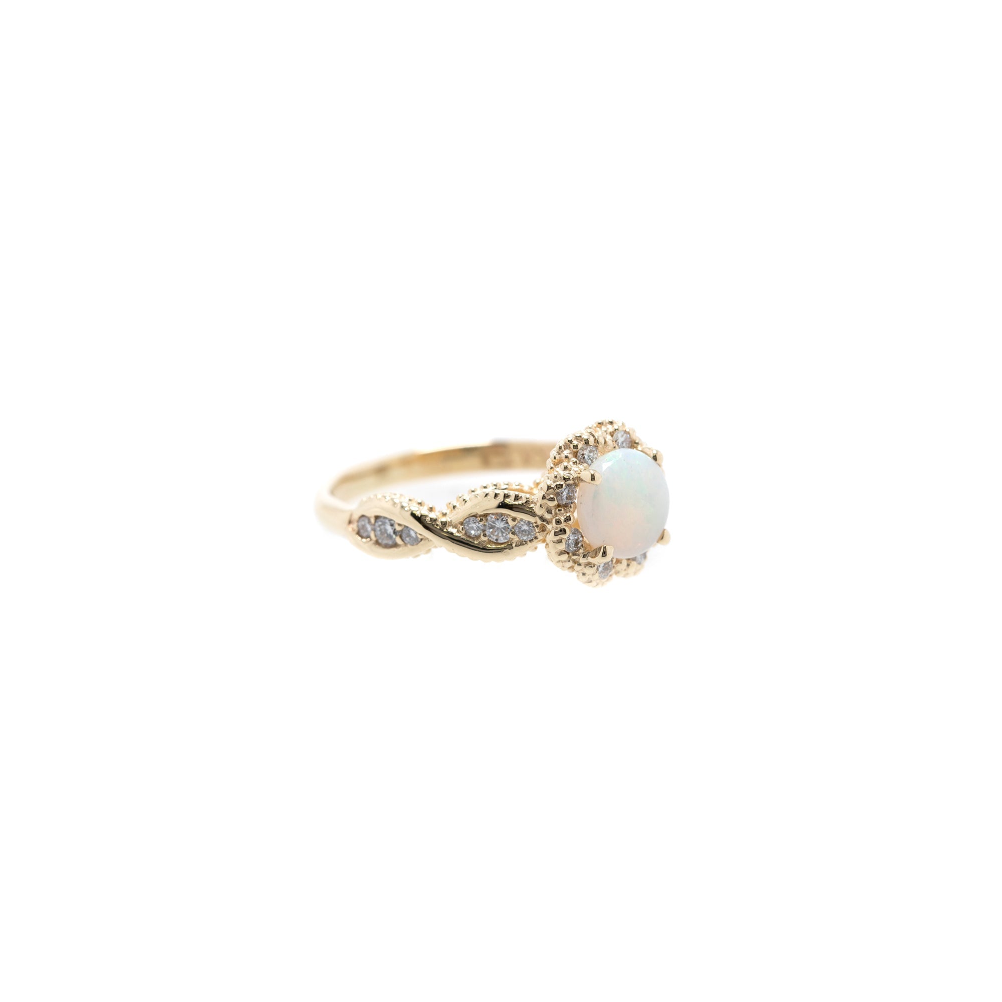 Opal and Diamond Cocktail Ring