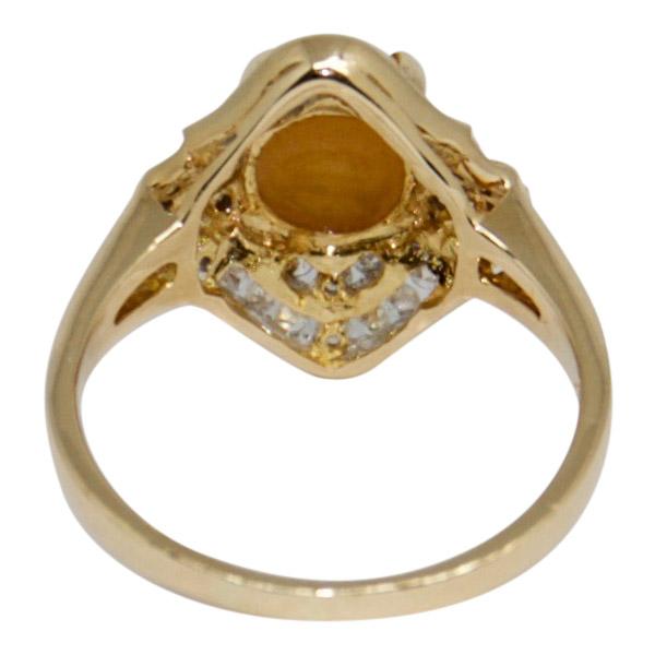 Opal and Diamond Cocktail Ring