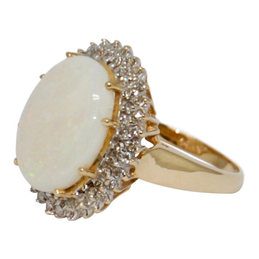 Opal and Diamond Ring